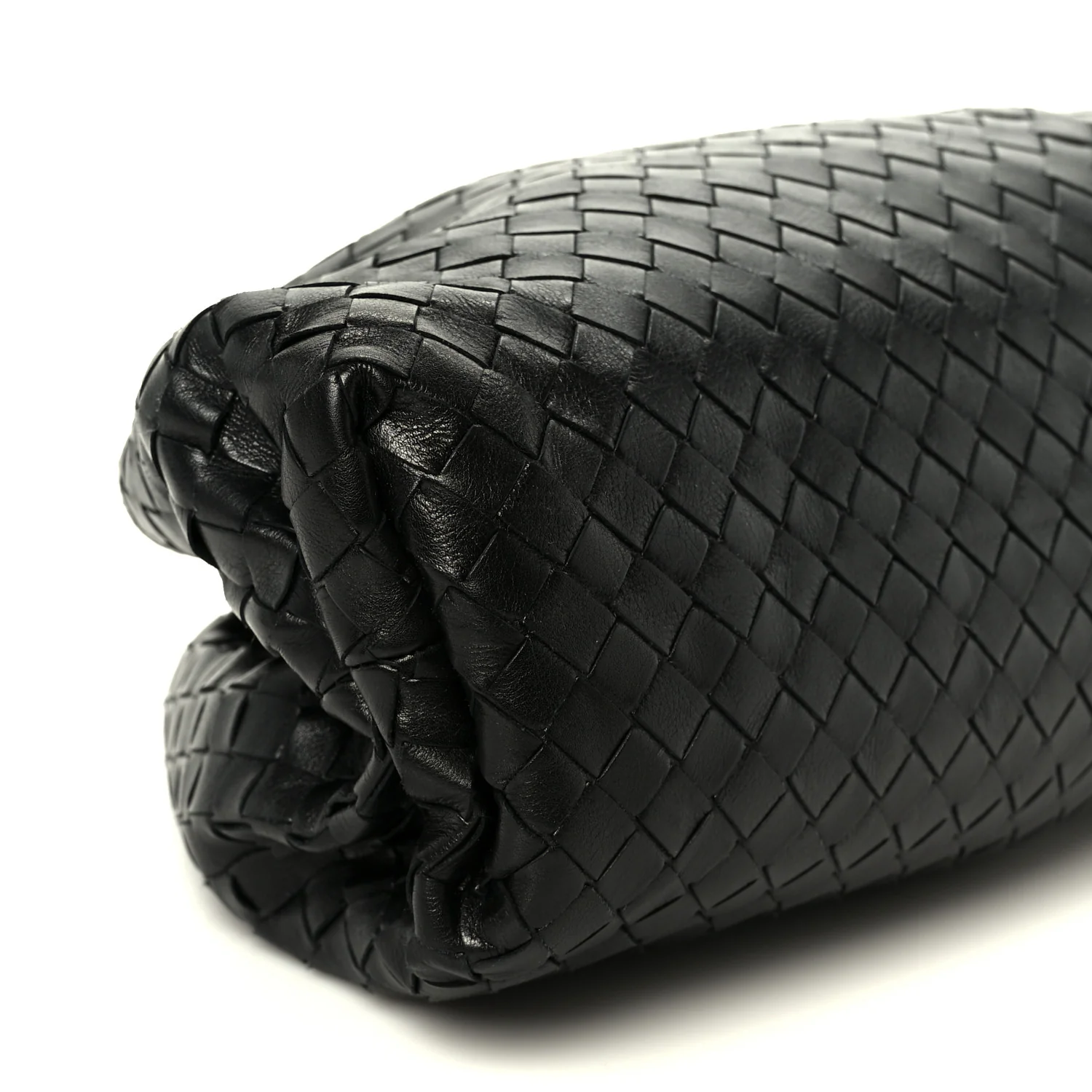 Nappa Maxi Intreccio The Pouch Oversized Clutch Black - Image 10