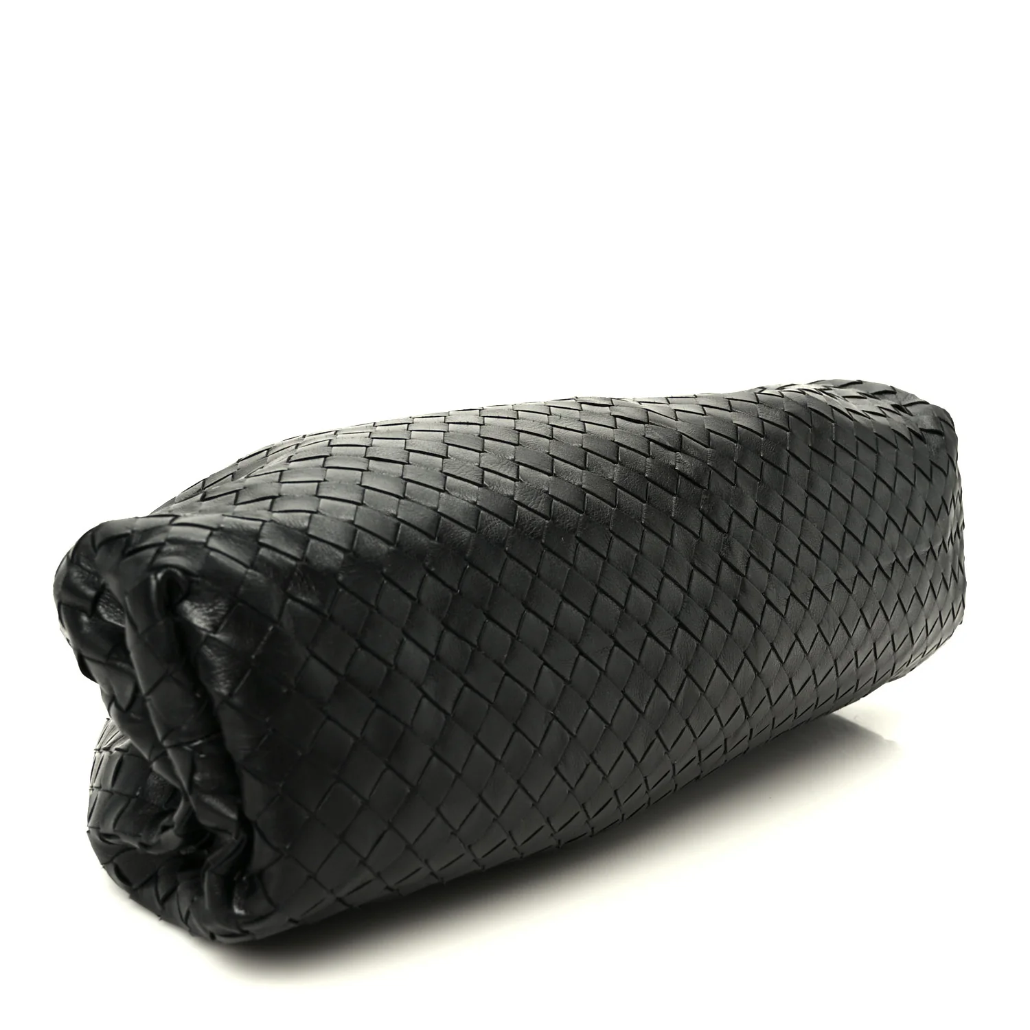 Nappa Maxi Intreccio The Pouch Oversized Clutch Black - Image 4