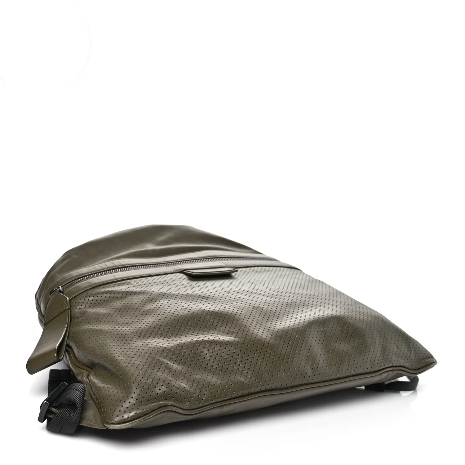 Nappa Perforated Leggero Drawstring Backpack Mustard - Image 4