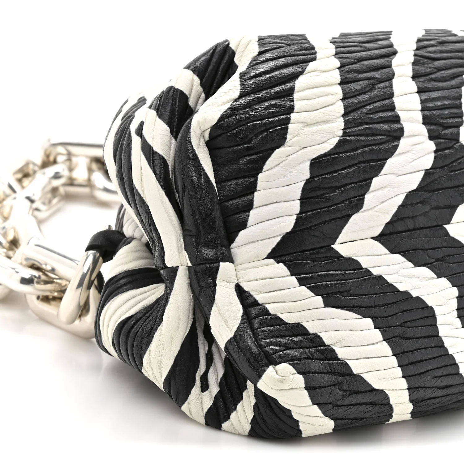 Nappa Zebra Print The Pouch Chain White Black - Image 10
