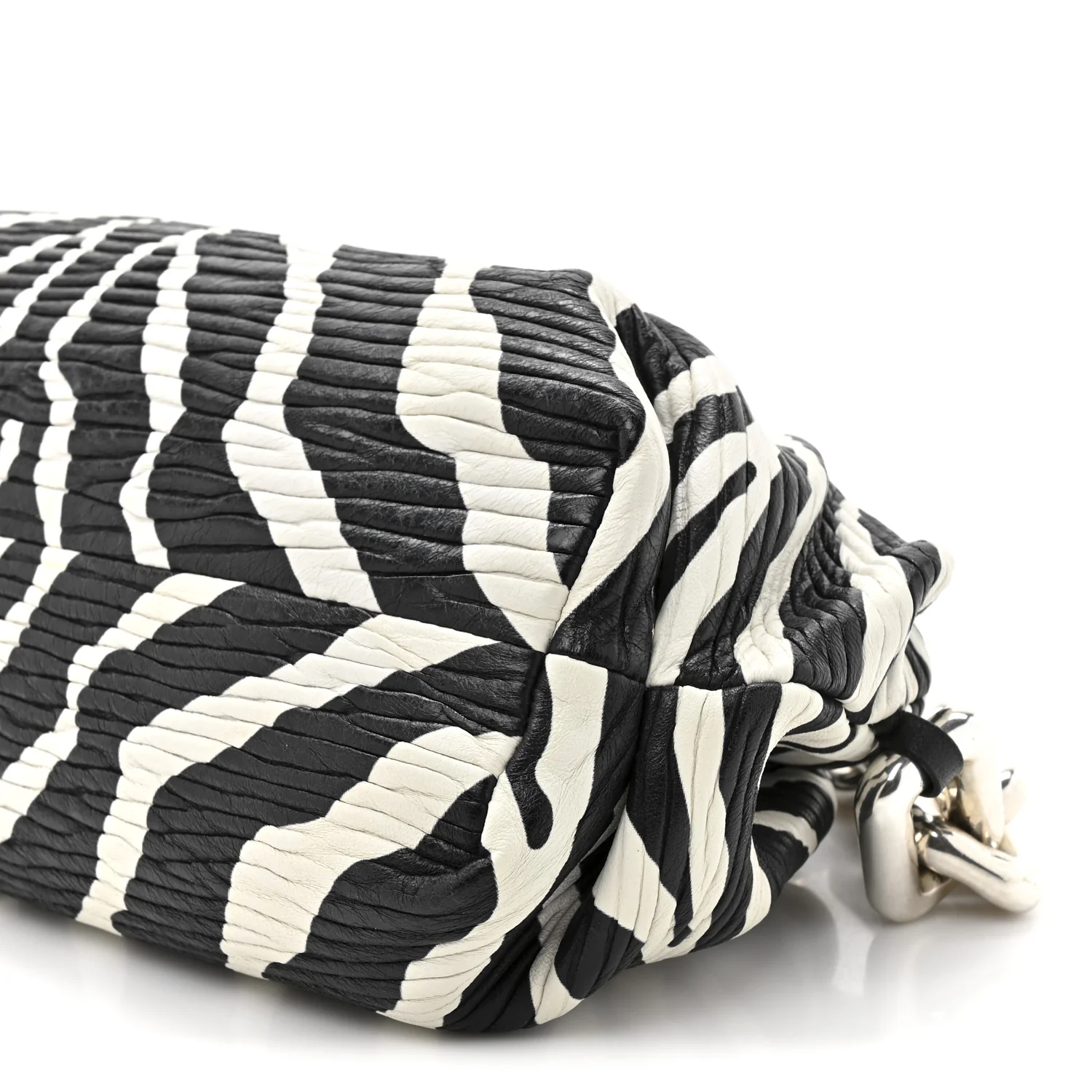 Nappa Zebra Print The Pouch Chain White Black - Image 9