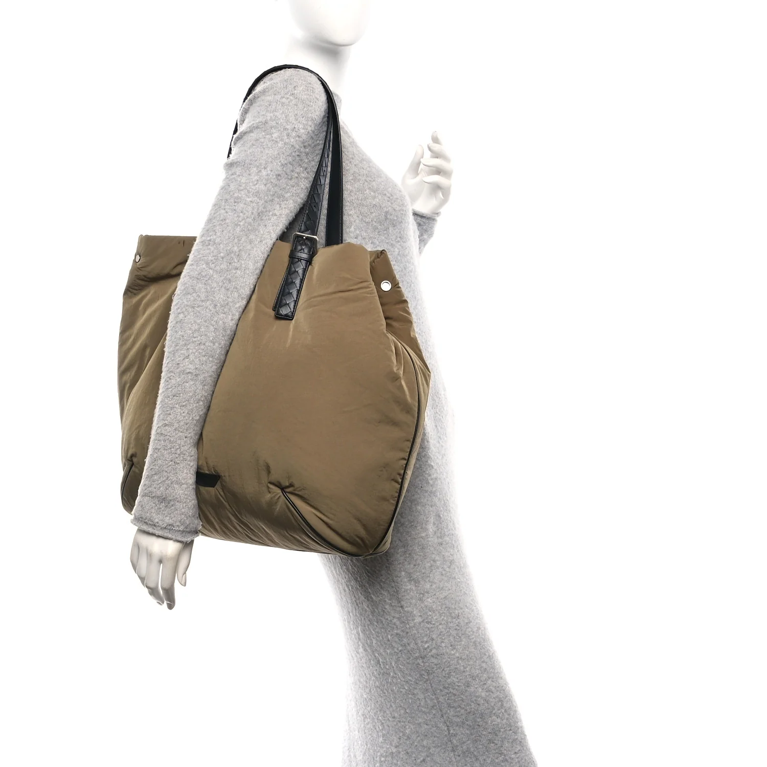Nylon Crossroad Buckle Tote Mud - Image 2