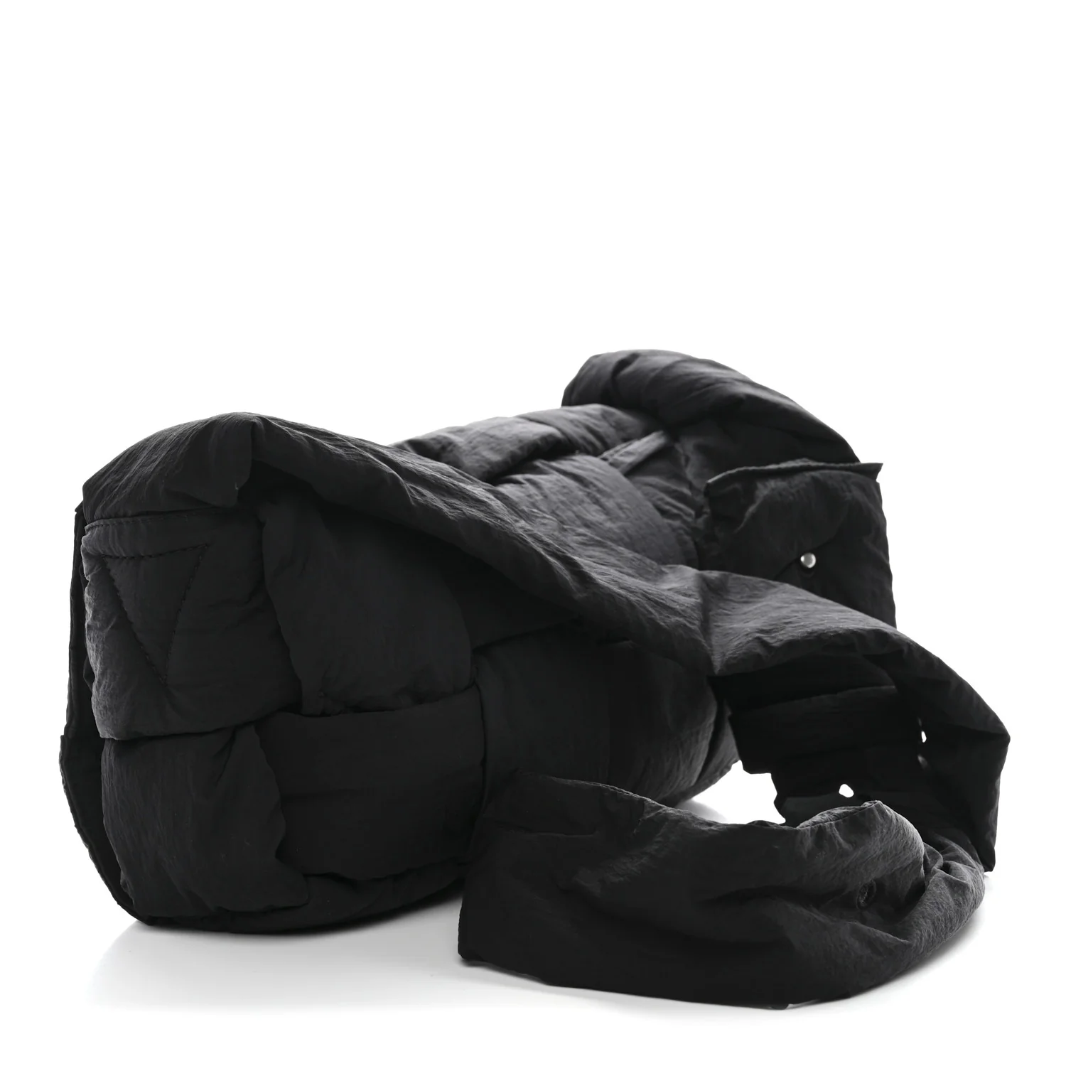 Nylon Intrecciato Padded Tech Cassette Bag Black - Image 4