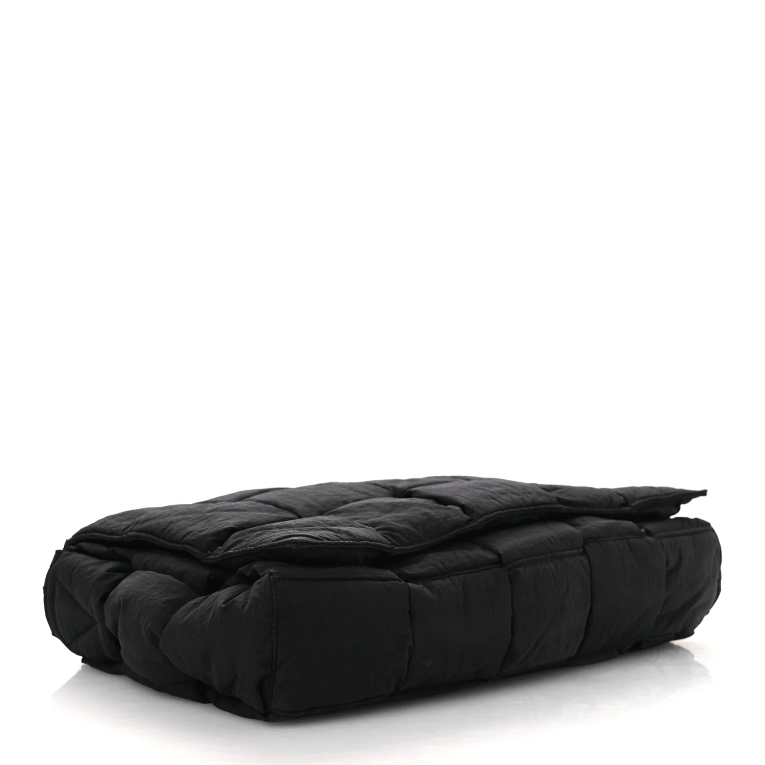 Nylon Intrecciato Padded Tech Maxi Cassette Bag Black - Image 4