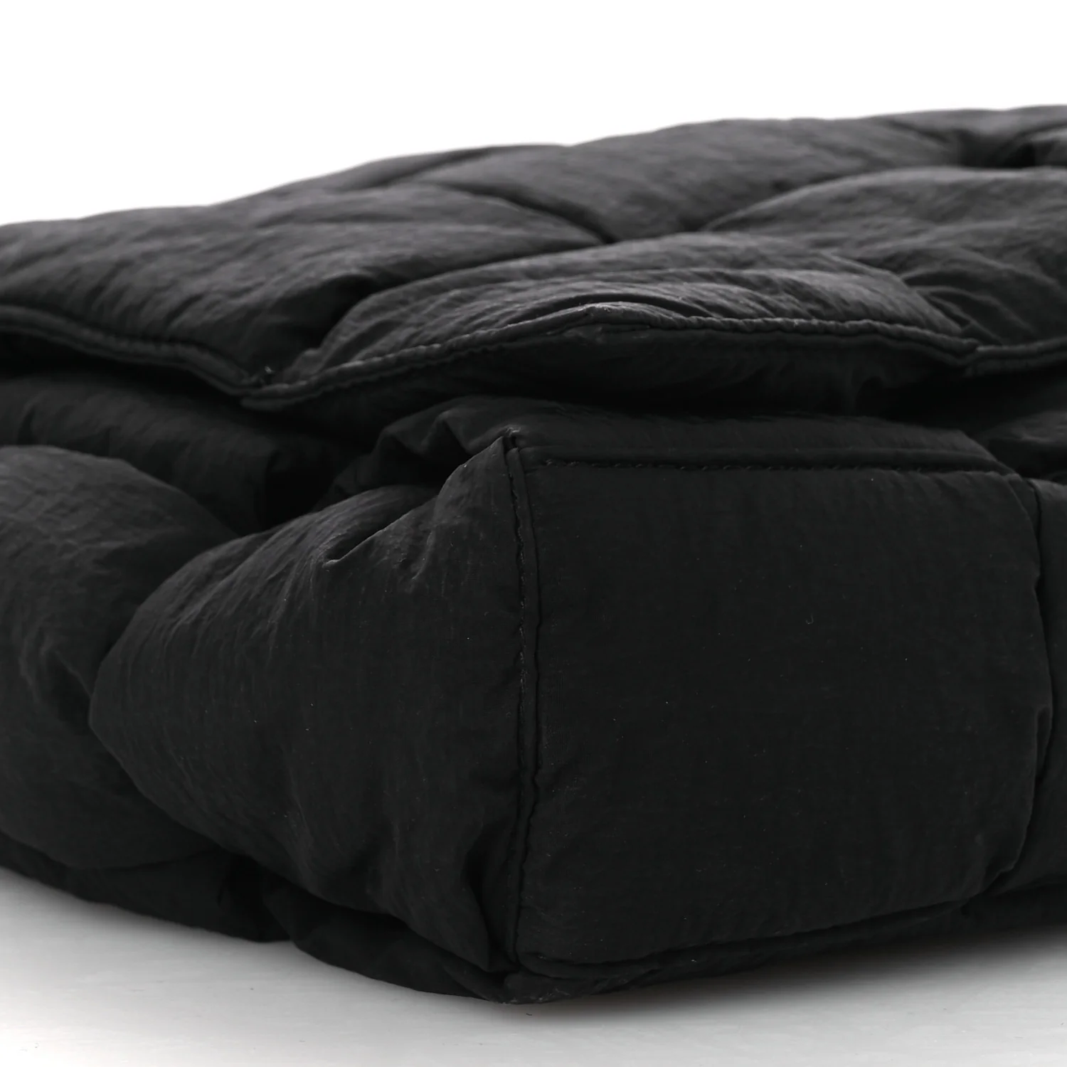 Nylon Intrecciato Padded Tech Maxi Cassette Bag Black - Image 9
