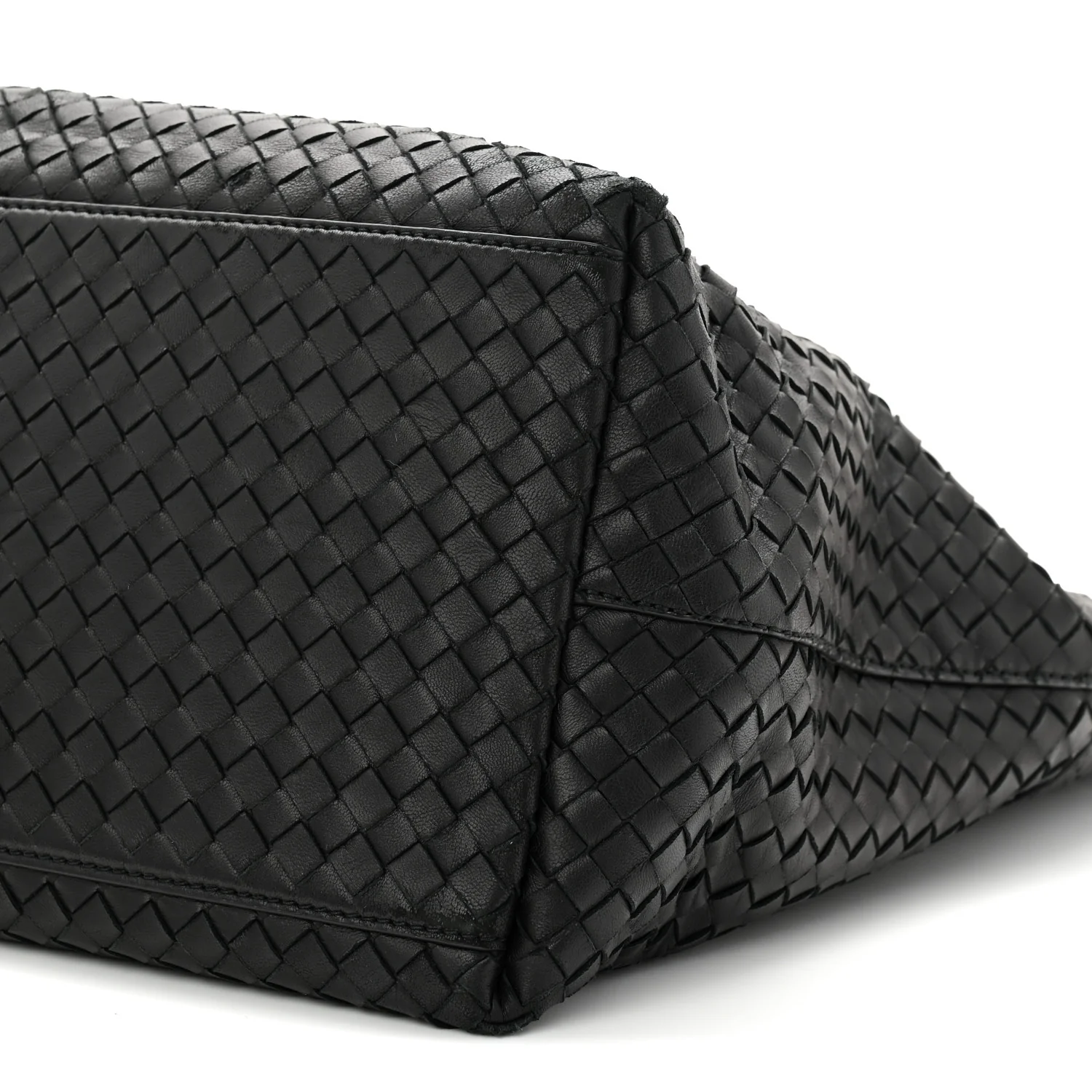 Ostrich Nappa Intrecciato Tote Black - Image 10