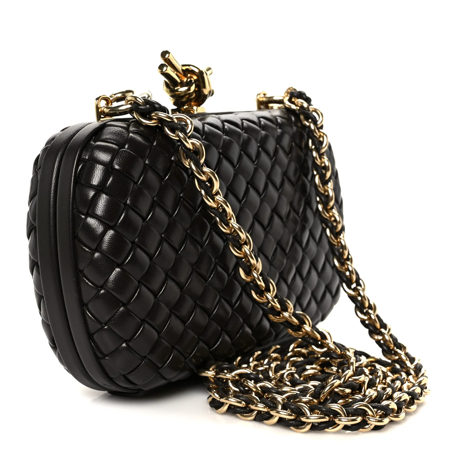 Padded Nappa Intrecciato Knot Chain Ebene - Image 3