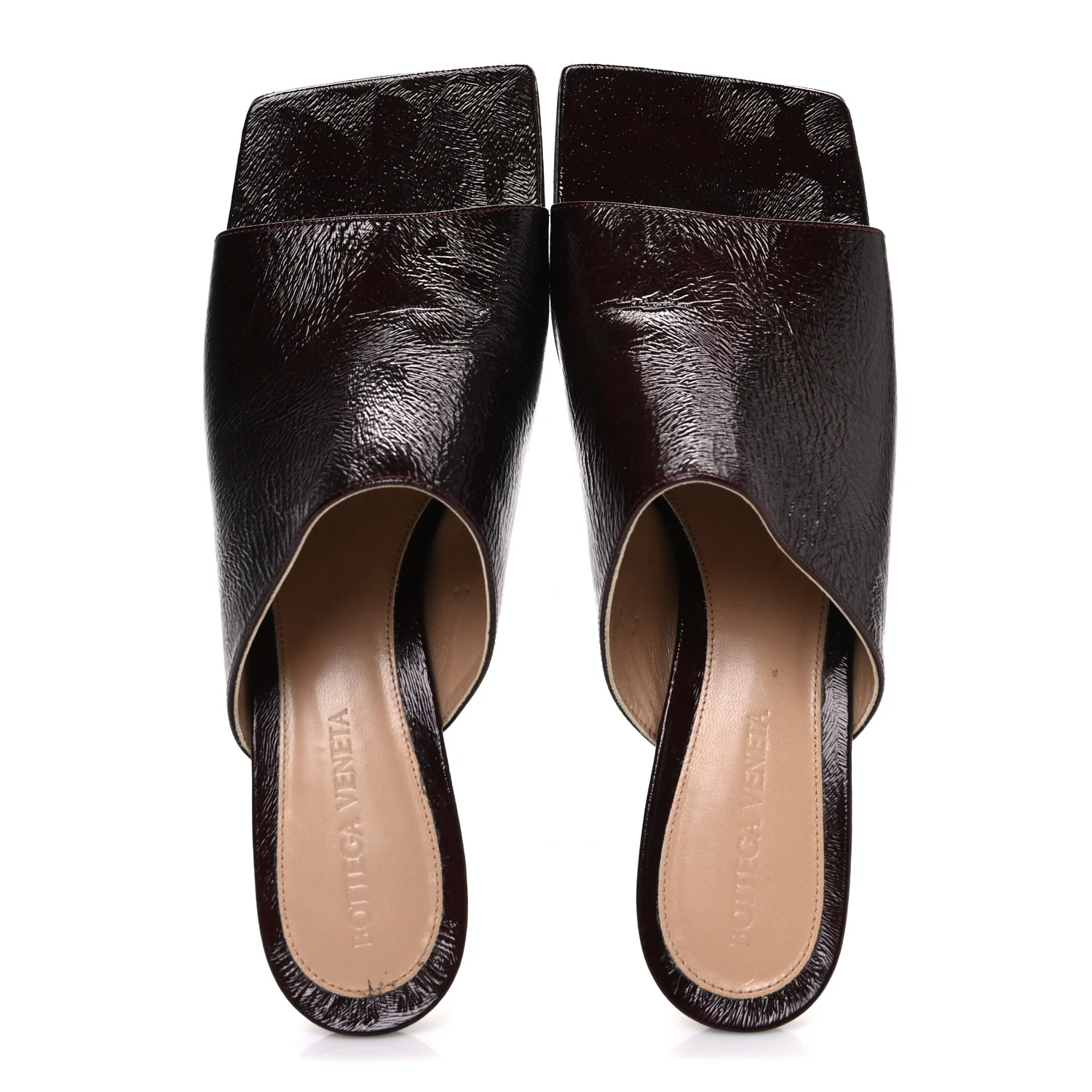 Paper Calfskin Stretch Mule Sandals 37.5 Fondant - Image 2
