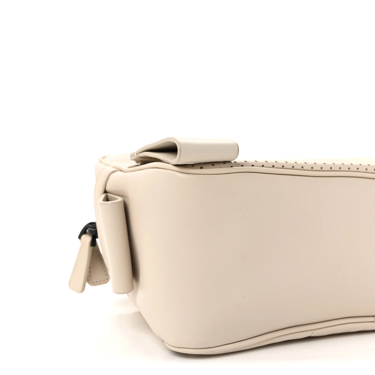 Perforated Calfskin Leggero Intrecciato Belt Bag Mist Plaster - Image 9