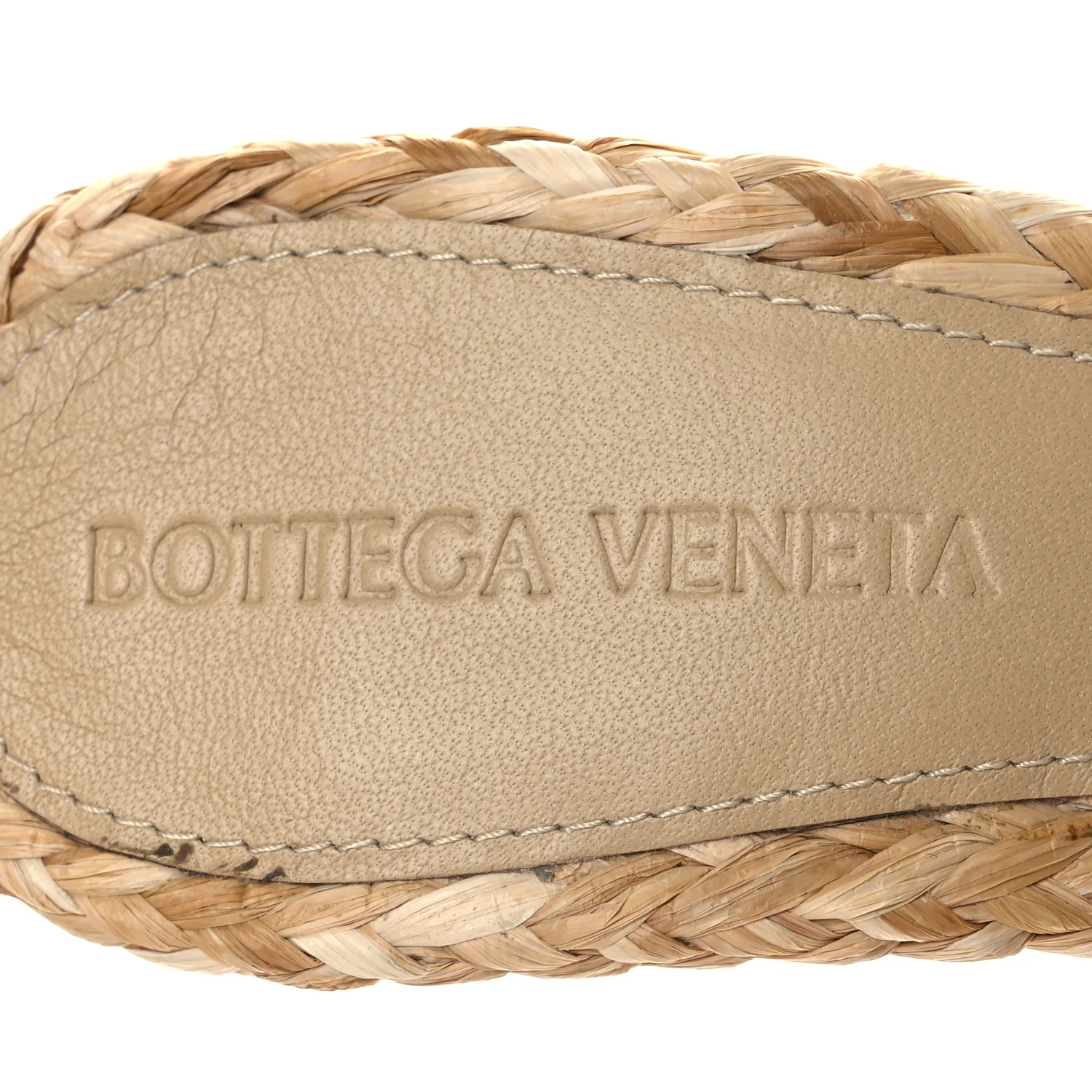 Raffia Twisted Intrecciato Stretch Mule Sandals 36 Macadamia - Image 9