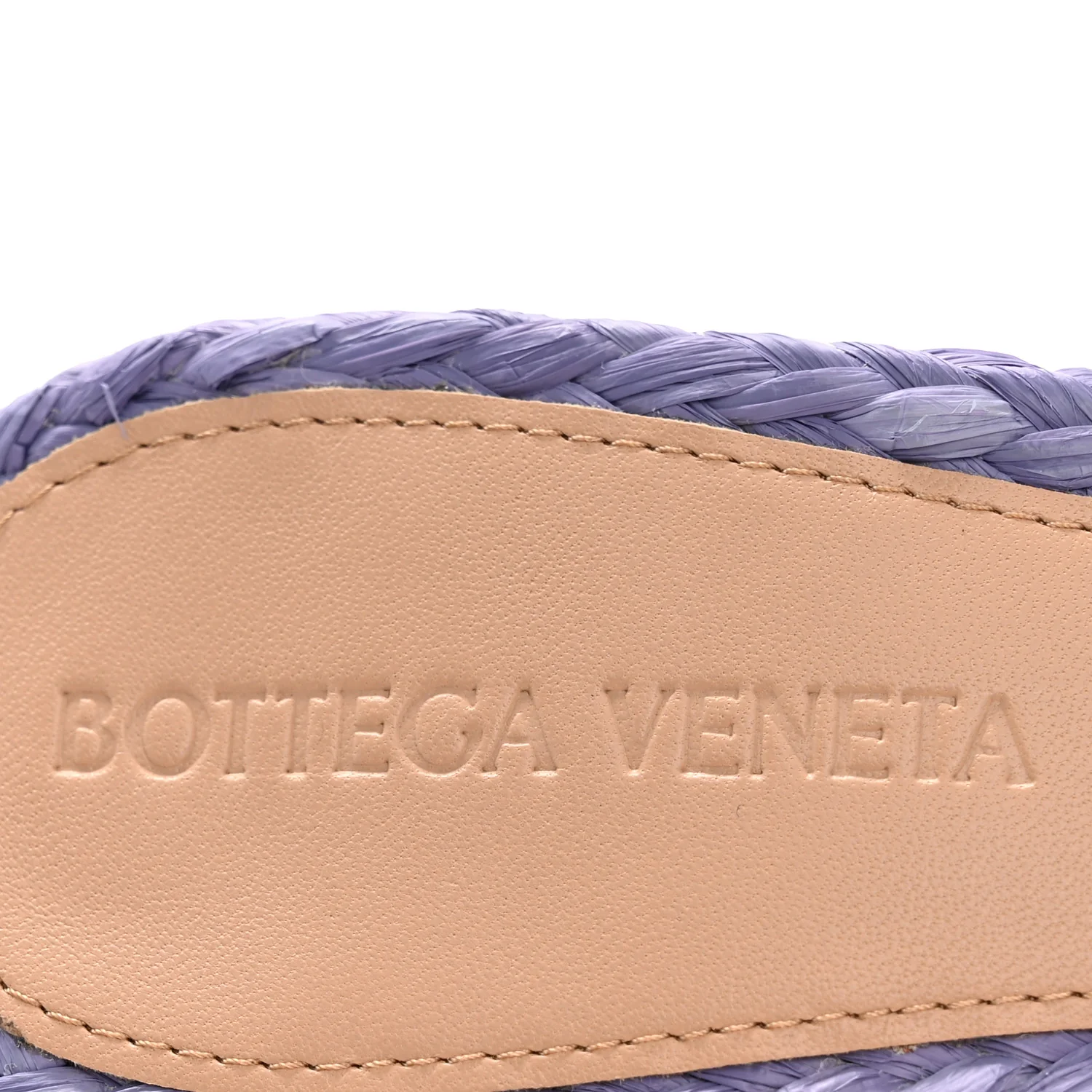 Raffia Twisted Intrecciato Stretch Mule Sandals 37 Lavender - Image 8
