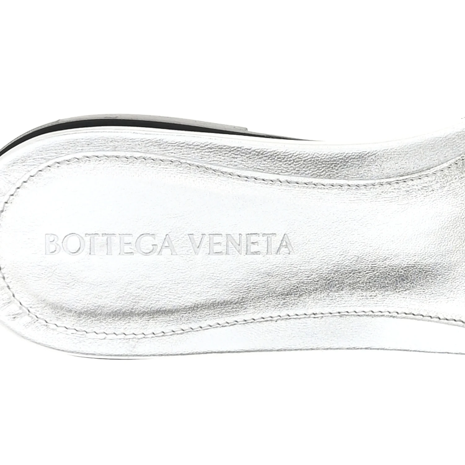 Reflection Matelasse Padded Flat Sandals 36 Silver - Image 8