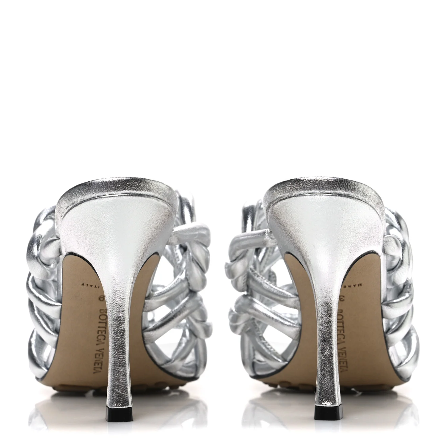 Reflection Weave Stretch Sandals 39 Silver - Image 6