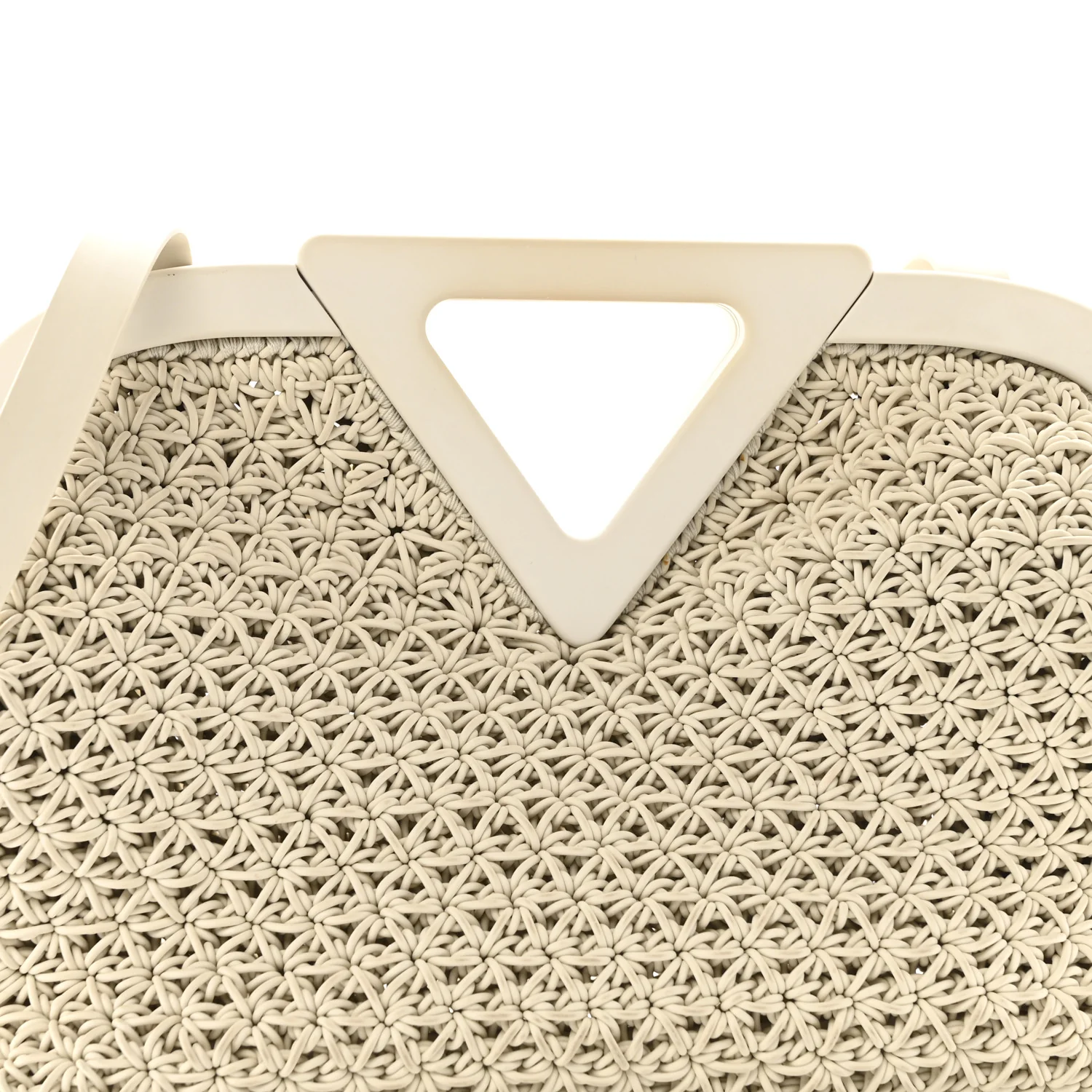 Rubber Crochet Medium The Point Triangle Bag Chalk - Image 7