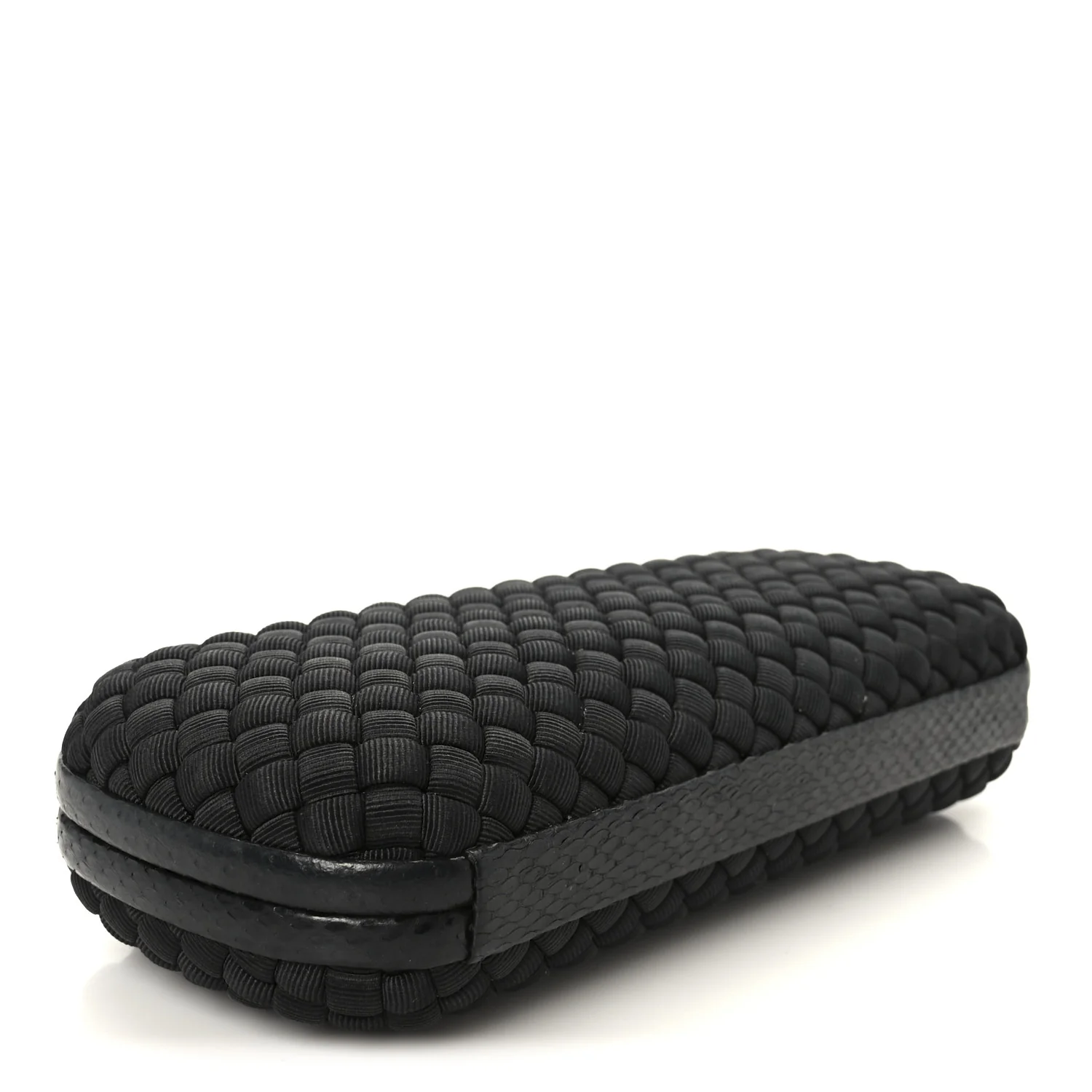 Satin Ayers Intreccio Impero Stretch Knot Clutch Black - Image 4
