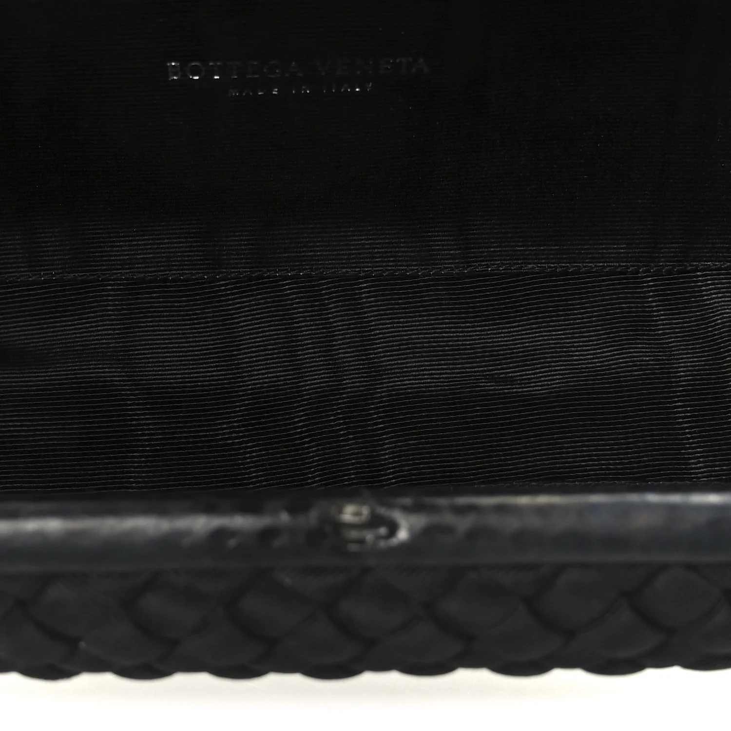 Satin Ayers Intreccio Impero Stretch Knot Clutch Black - Image 5