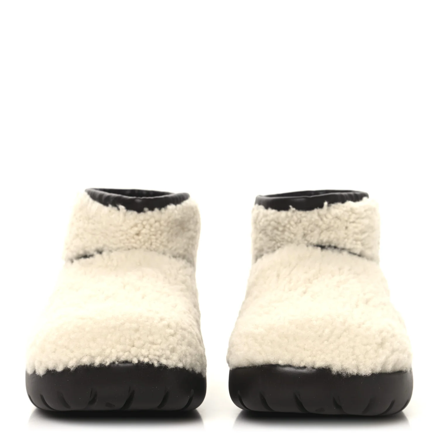 Shearling Snap Ankle Boots 40 White - Image 3