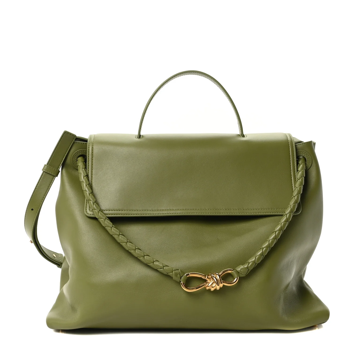 Silky Calfskin Large Ciao Ciao Matcha