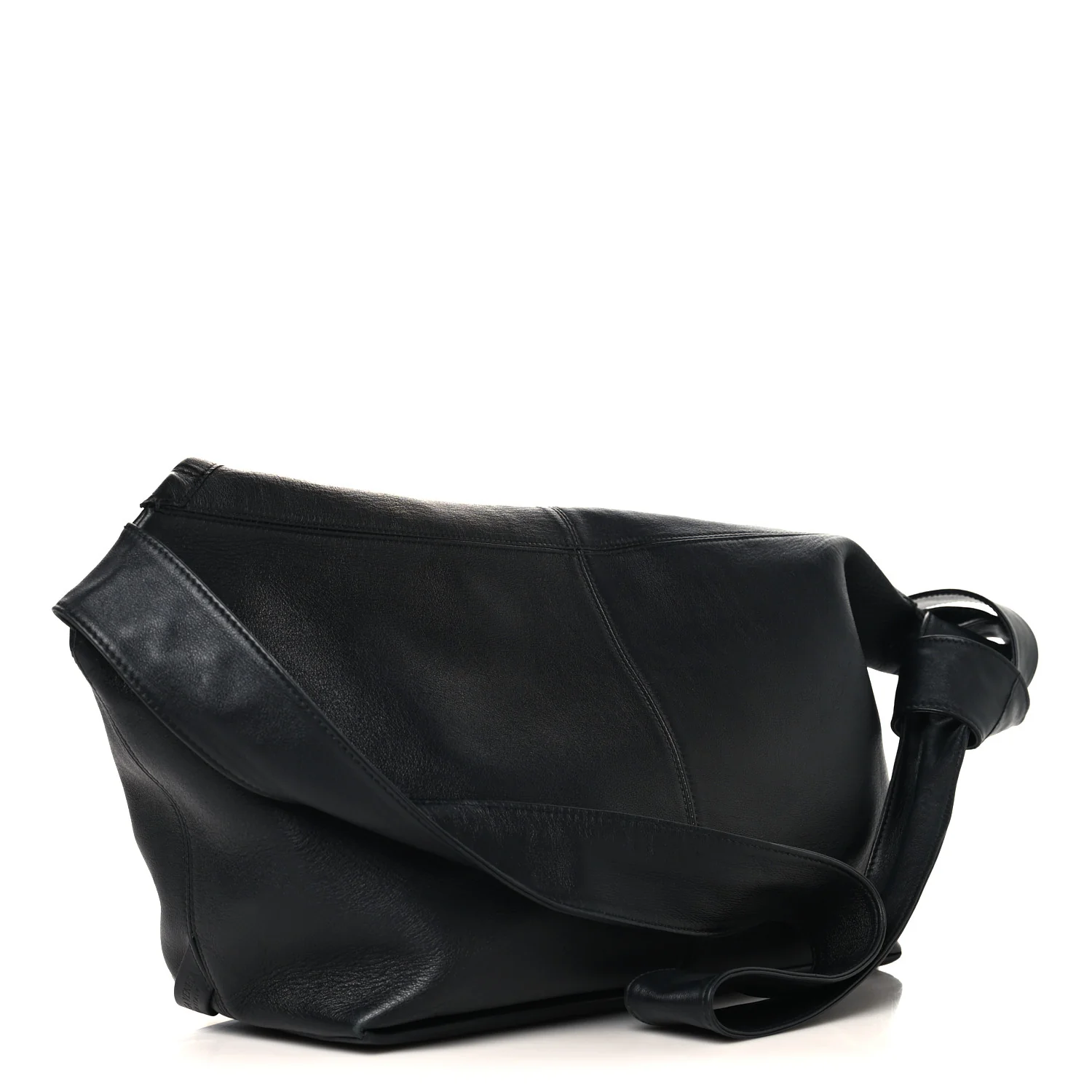 Silky Calfskin Medium Sawyer Messenger Bag Black - Image 3