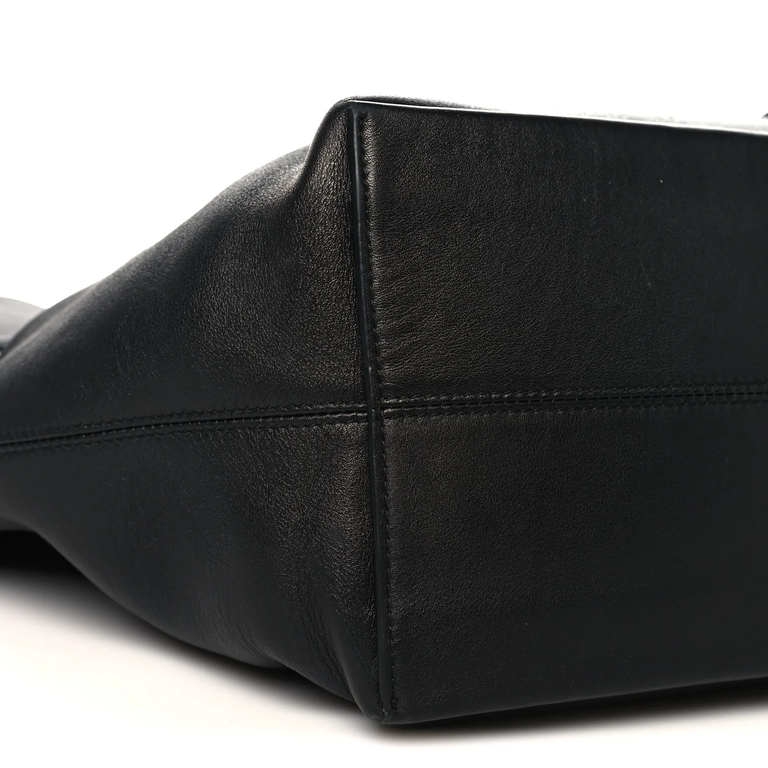 Silky Calfskin Medium Sawyer Messenger Bag Black - Image 9
