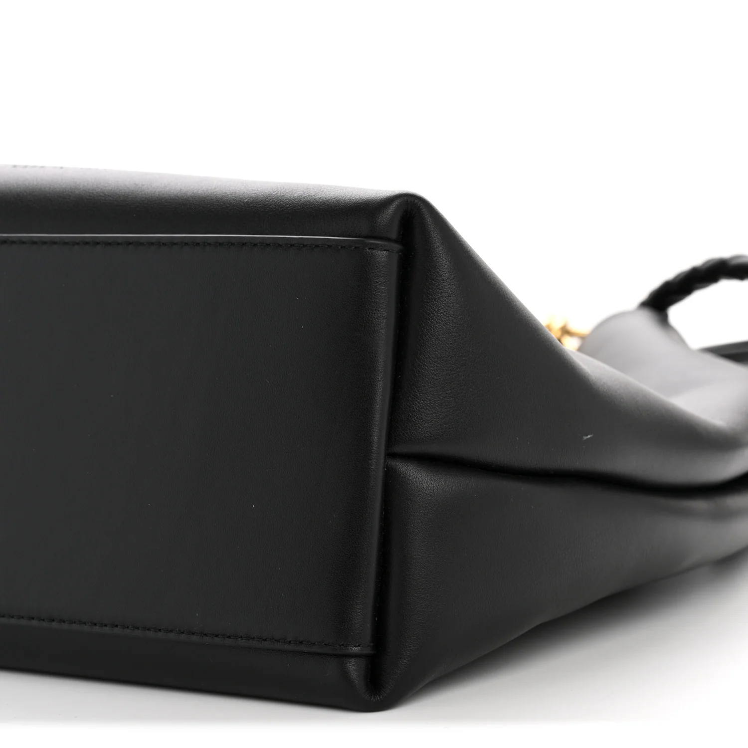 Silky Calfskin Small Andiamo Bucket Bag Black - Image 10