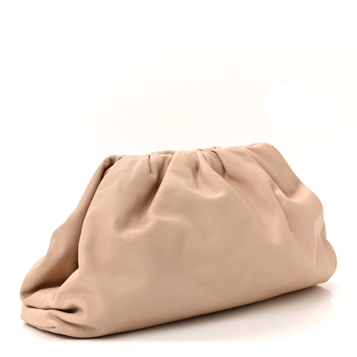 Smooth Butter Calf The Pouch Oversized Clutch Almond - Image 2