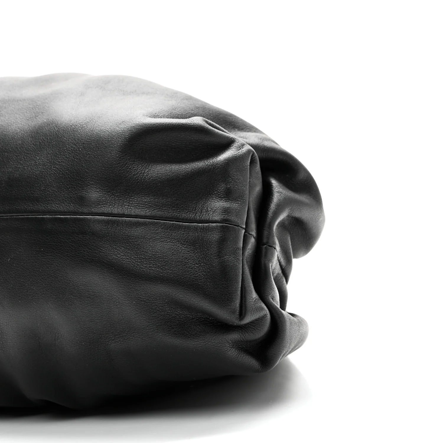 Smooth Butter Calf The Pouch Oversized Clutch Black - Image 10