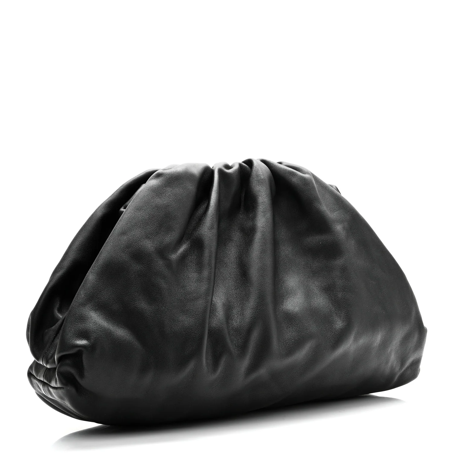 Smooth Butter Calf The Pouch Oversized Clutch Black - Image 3