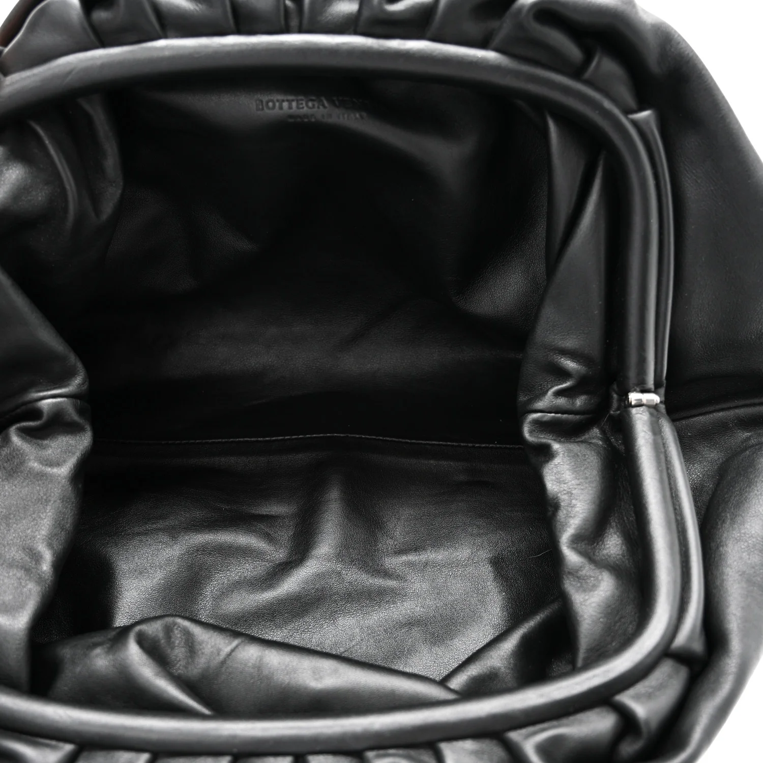 Smooth Butter Calf The Pouch Oversized Clutch Black - Image 5