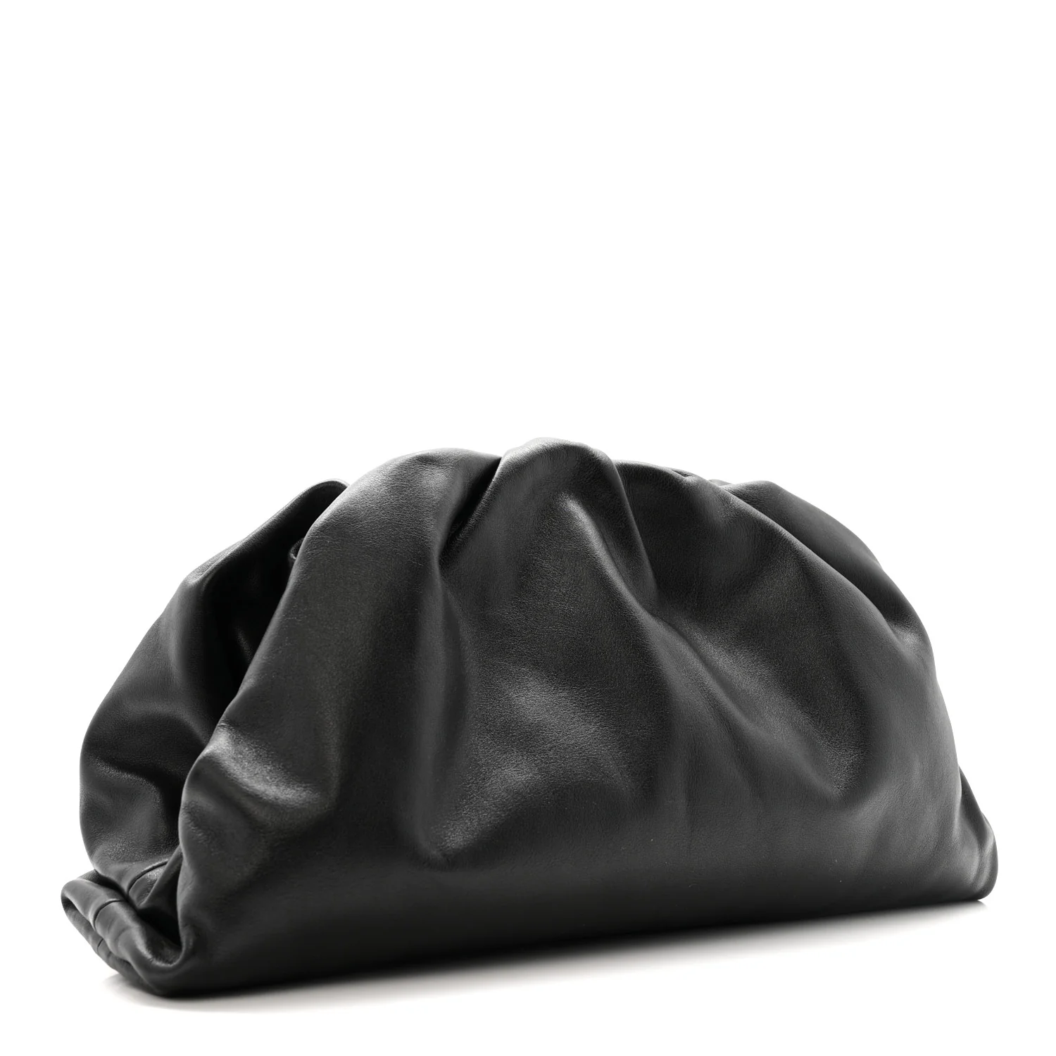 Smooth Butter Calf The Pouch Oversized Clutch Black - Image 3