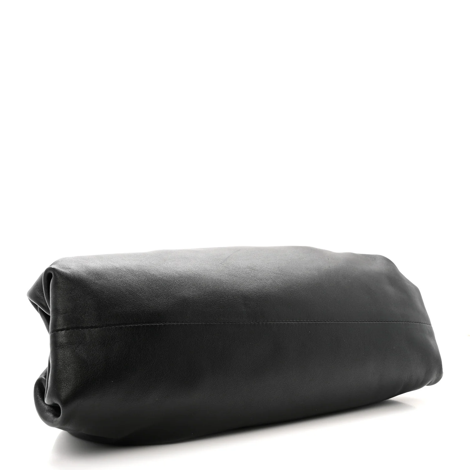 Smooth Butter Calf The Pouch Oversized Clutch Black - Image 4