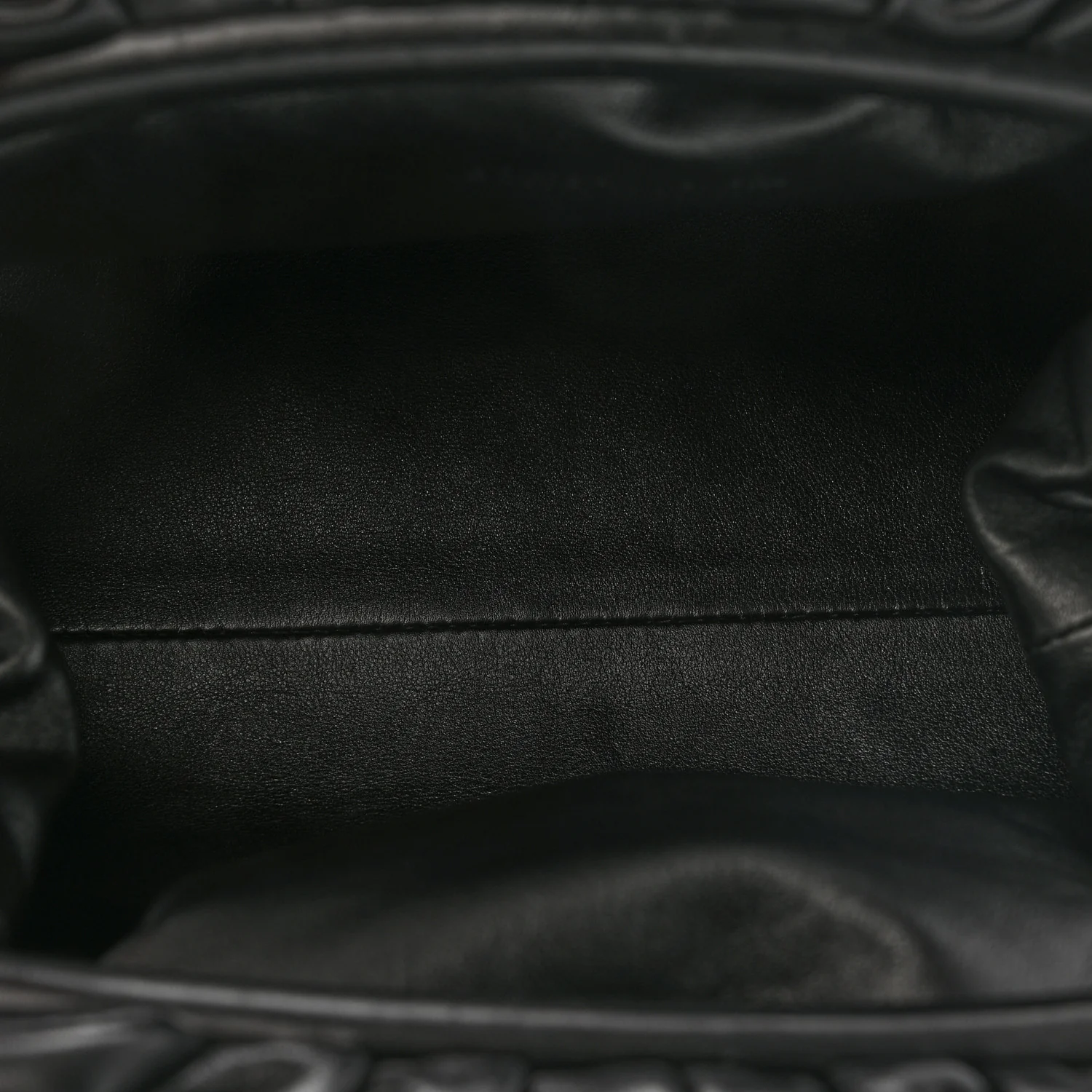 Smooth Butter Calf The Pouch Oversized Clutch Black - Image 5