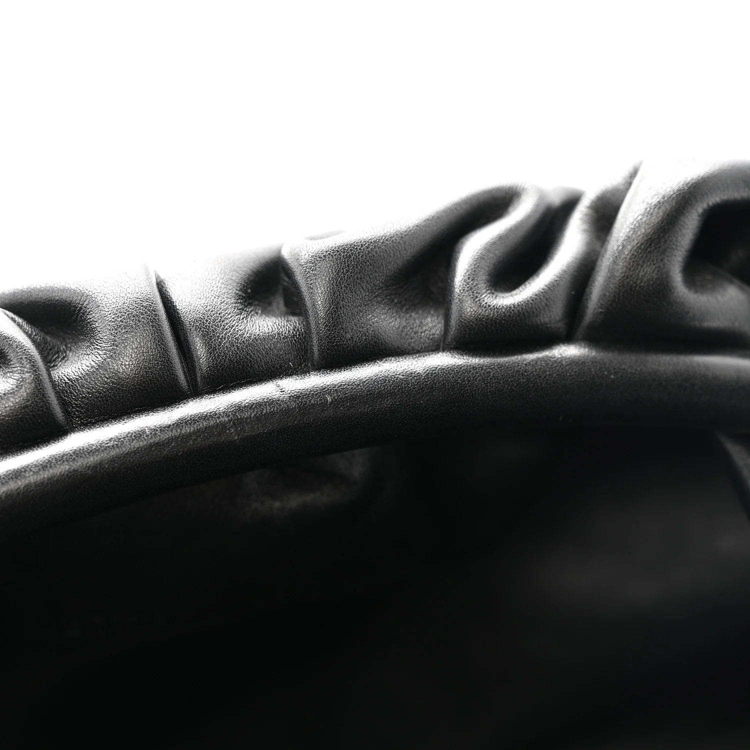 Smooth Butter Calf The Pouch Oversized Clutch Black - Image 8