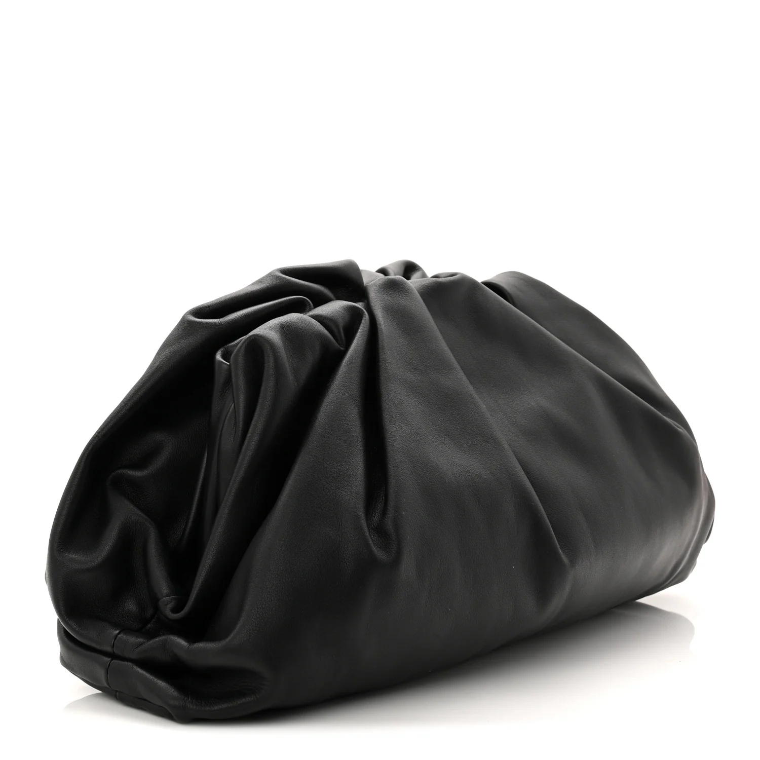 Smooth Butter Calf The Pouch Oversized Clutch Black - Image 3