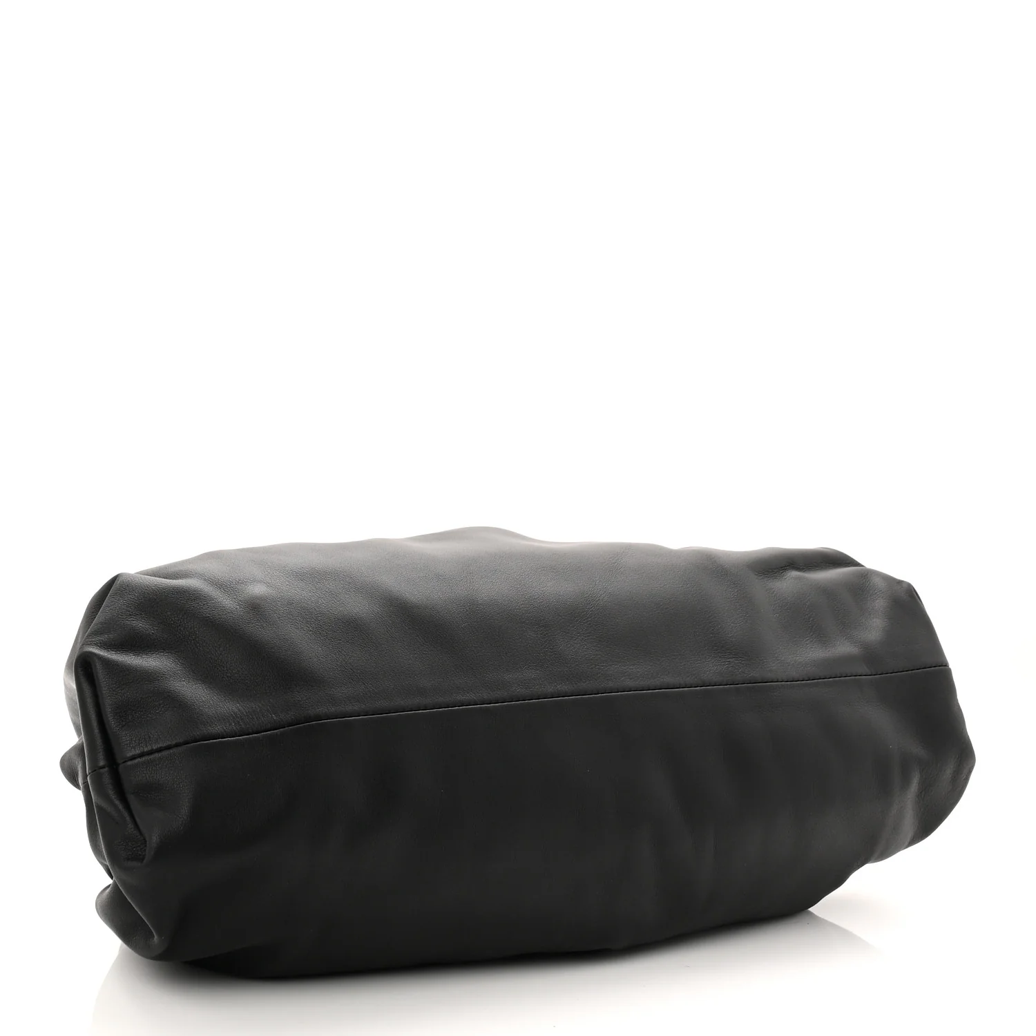 Smooth Butter Calf The Pouch Oversized Clutch Black - Image 4