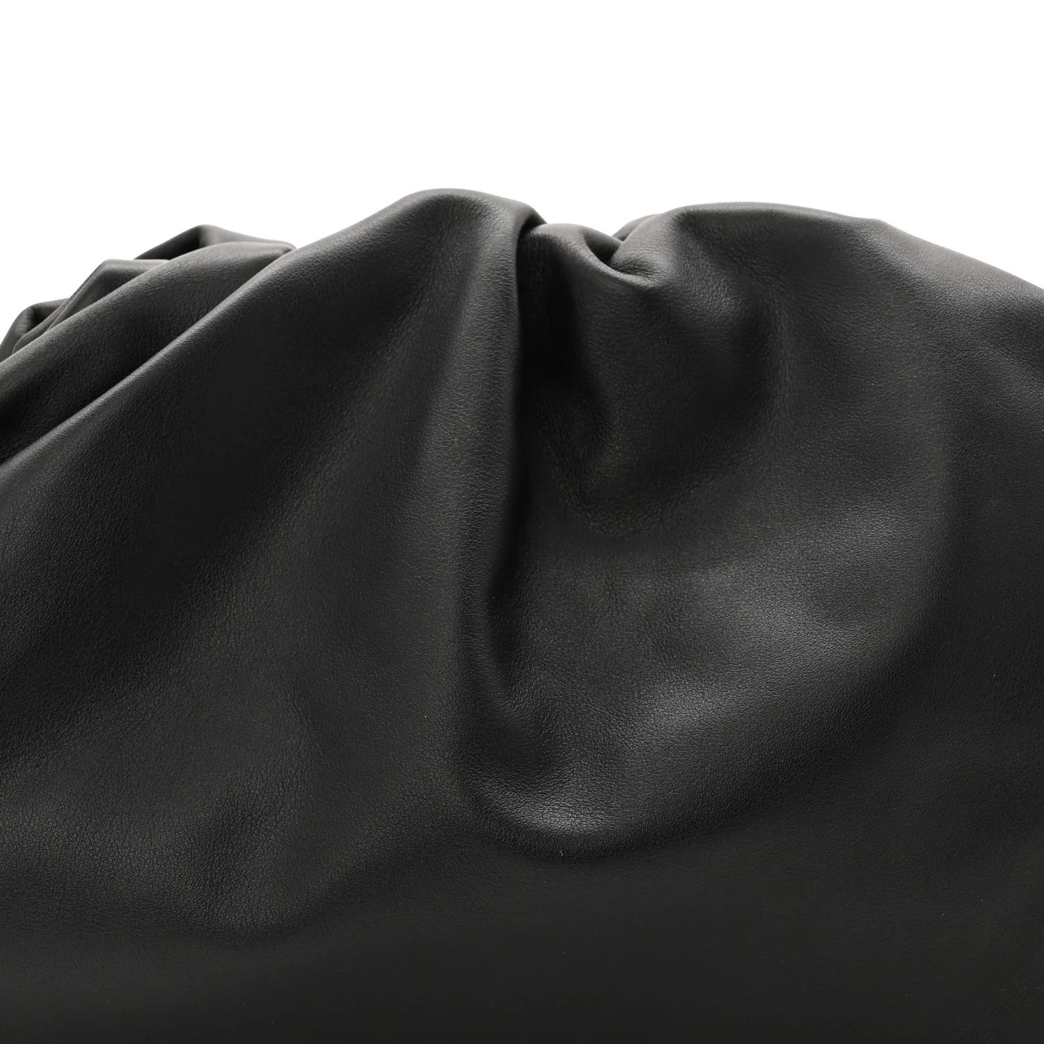 Smooth Butter Calf The Pouch Oversized Clutch Black - Image 8