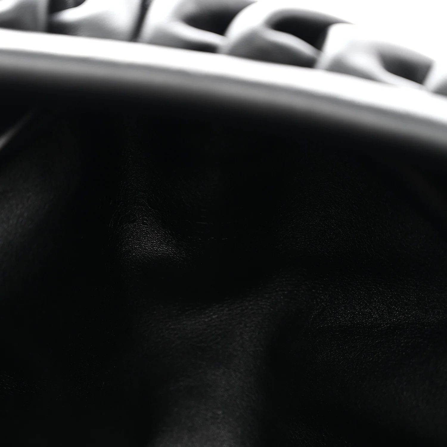 Smooth Butter Calf The Pouch Oversized Clutch Black - Image 6