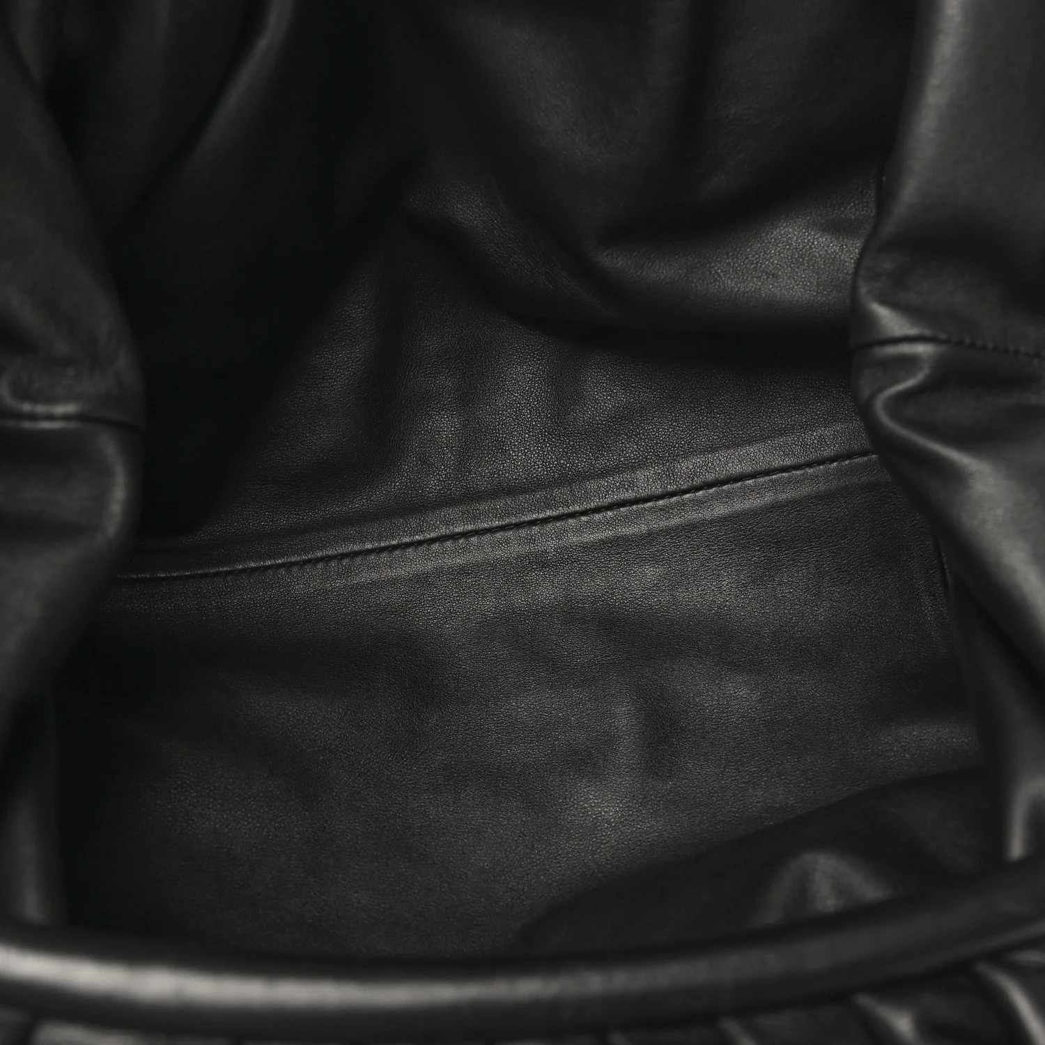 Smooth Butter Calf The Pouch Oversized Clutch Black - Image 5