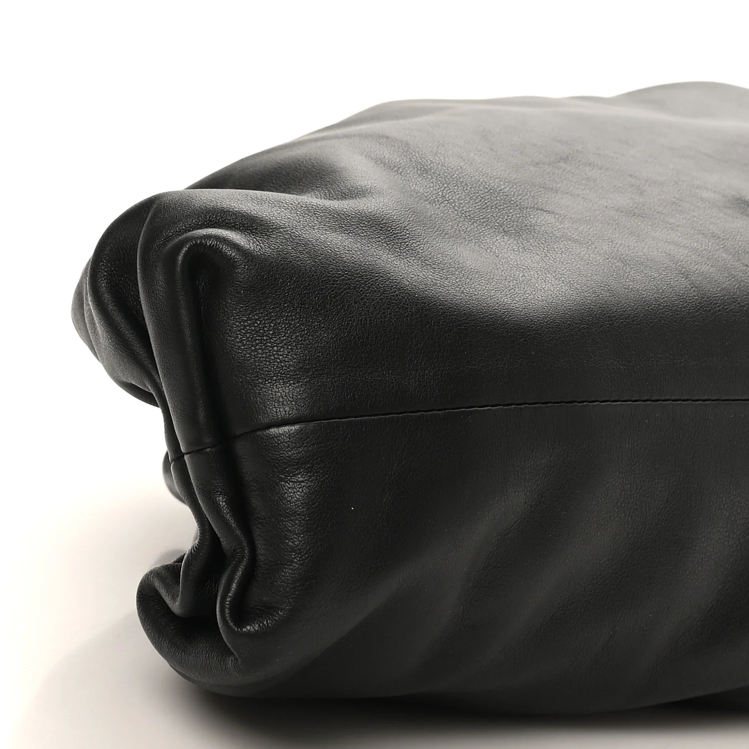 Smooth Butter Calf The Pouch Oversized Clutch Black - Image 9
