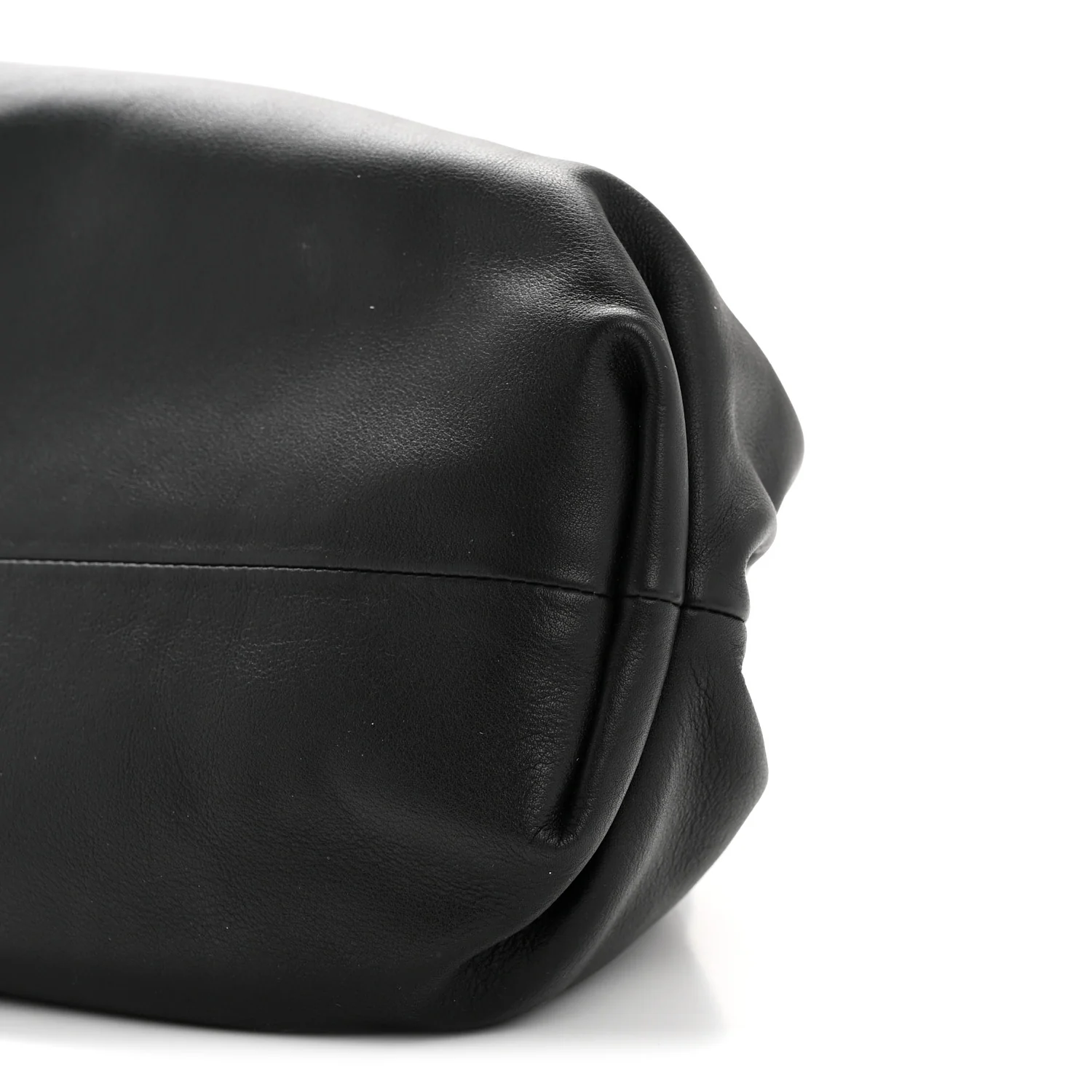 Smooth Butter Calf The Pouch Oversized Clutch Black - Image 10
