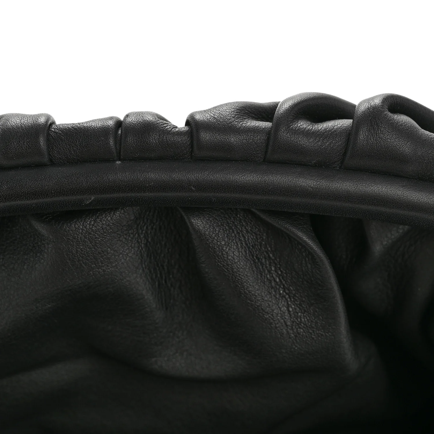 Smooth Butter Calf The Pouch Oversized Clutch Black - Image 12