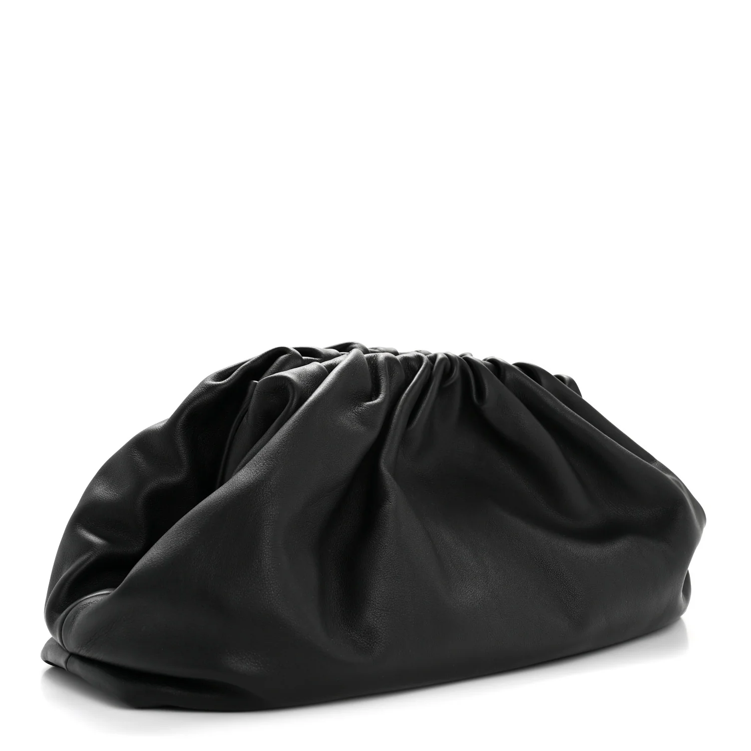 Smooth Butter Calf The Pouch Oversized Clutch Black - Image 3