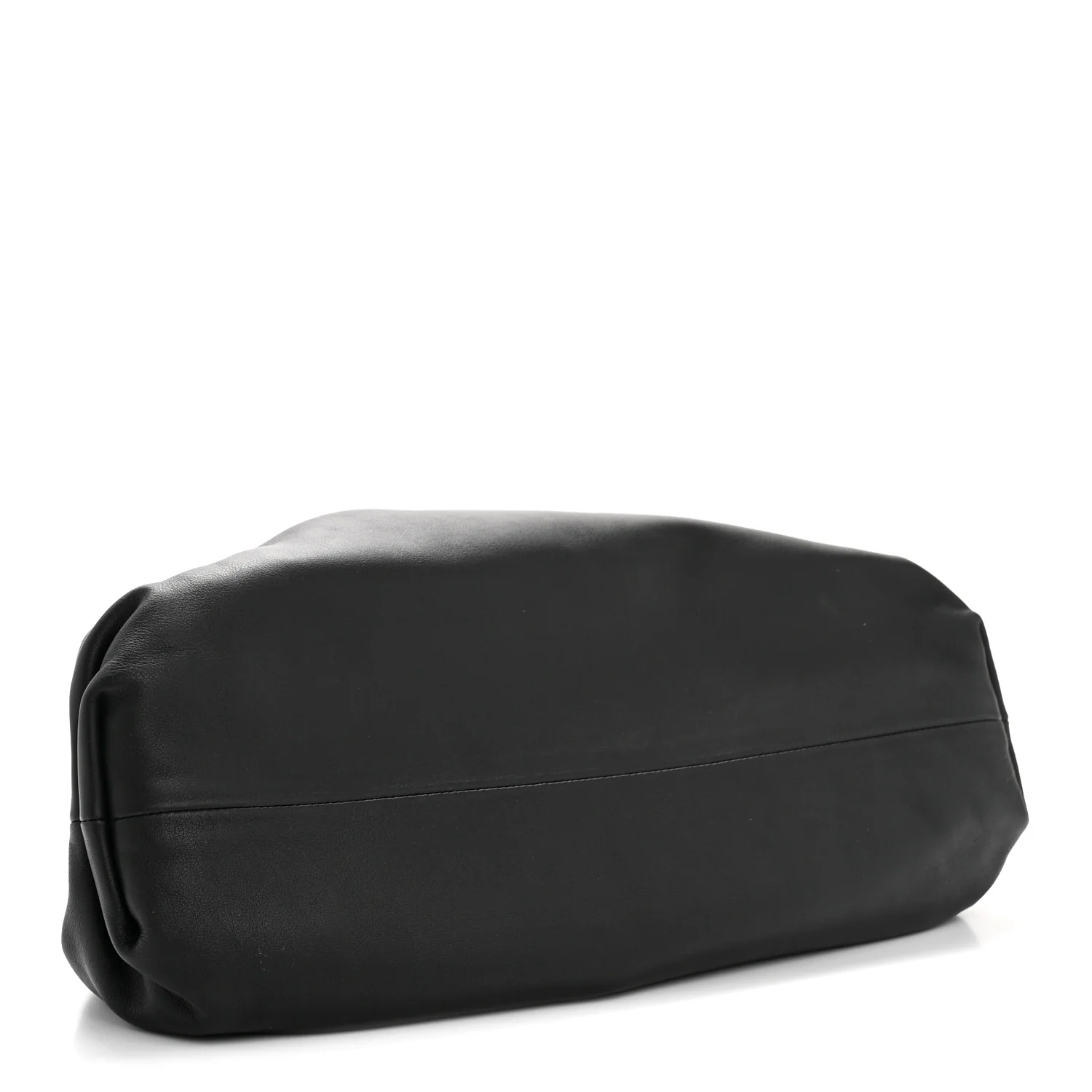 Smooth Butter Calf The Pouch Oversized Clutch Black - Image 4