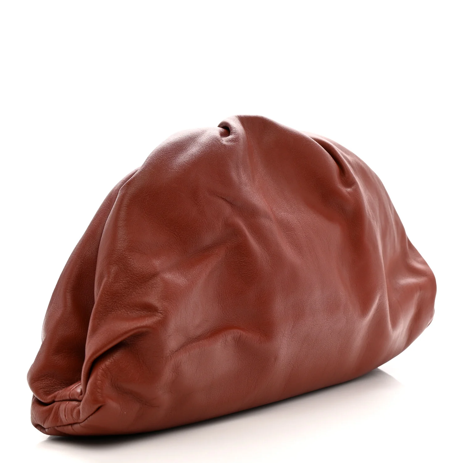 Smooth Butter Calf The Pouch Oversized Clutch Bordeaux - Image 3