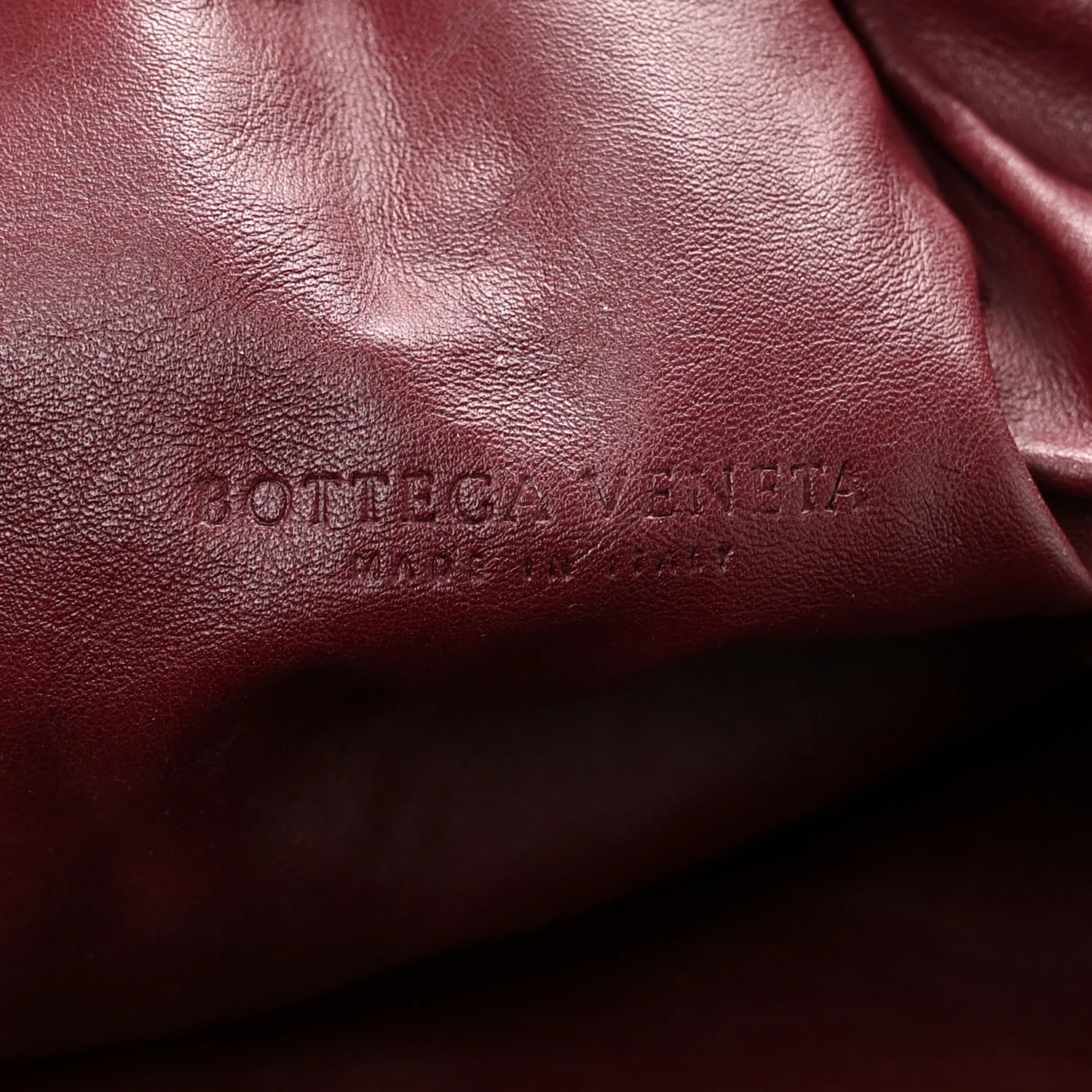 Smooth Butter Calf The Pouch Oversized Clutch Bordeaux - Image 6