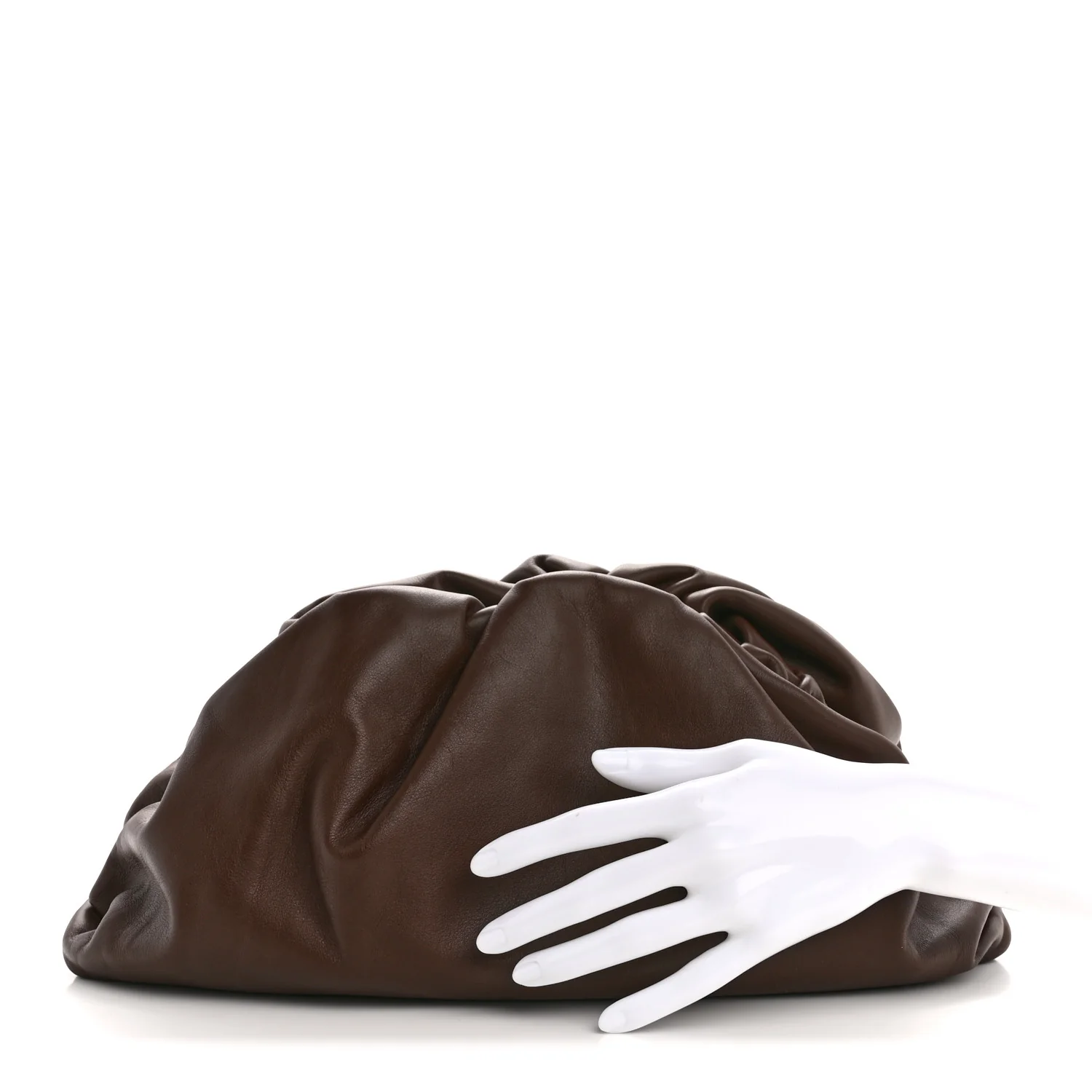 Smooth Butter Calf The Pouch Oversized Clutch Brownie - Image 2