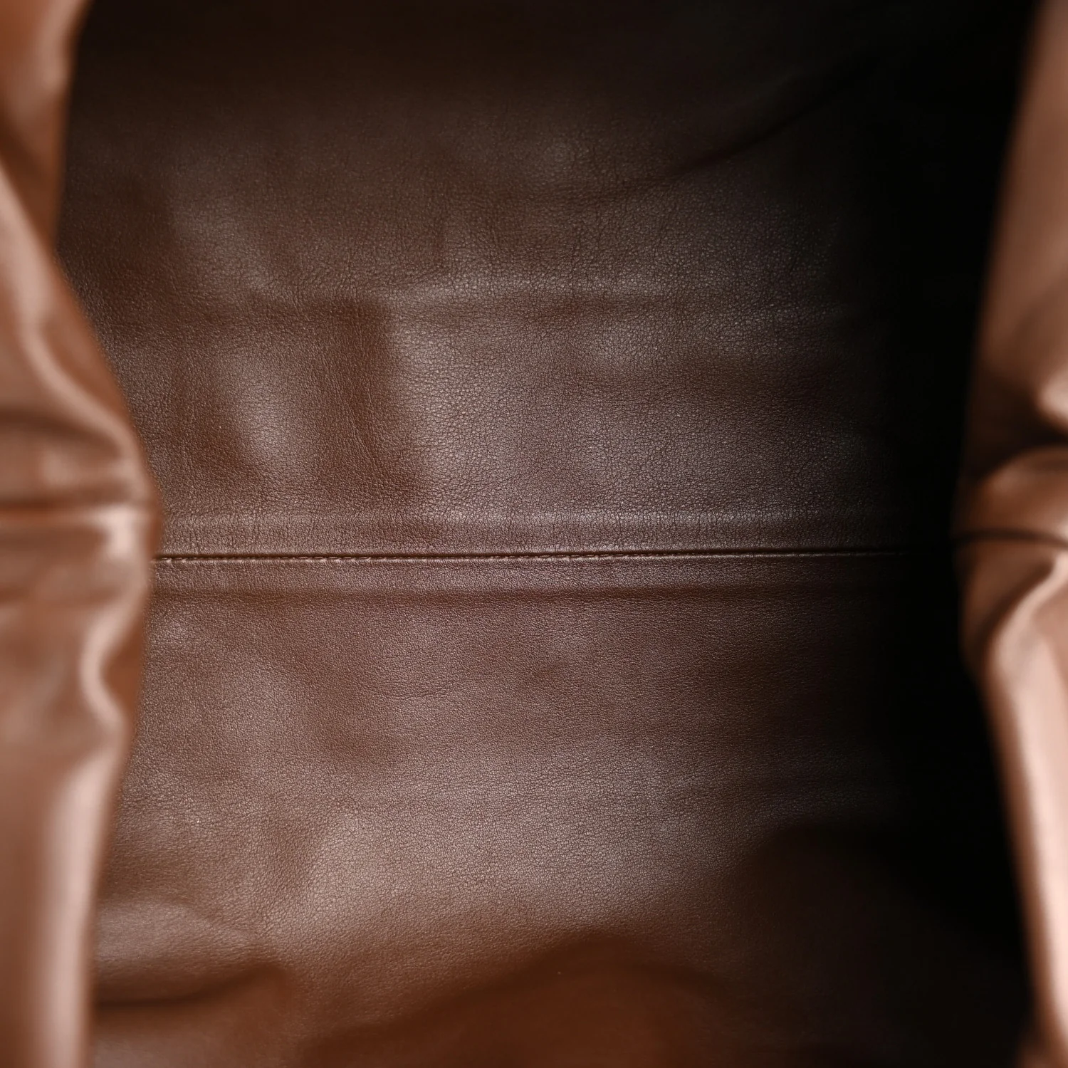 Smooth Butter Calf The Pouch Oversized Clutch Brownie - Image 5