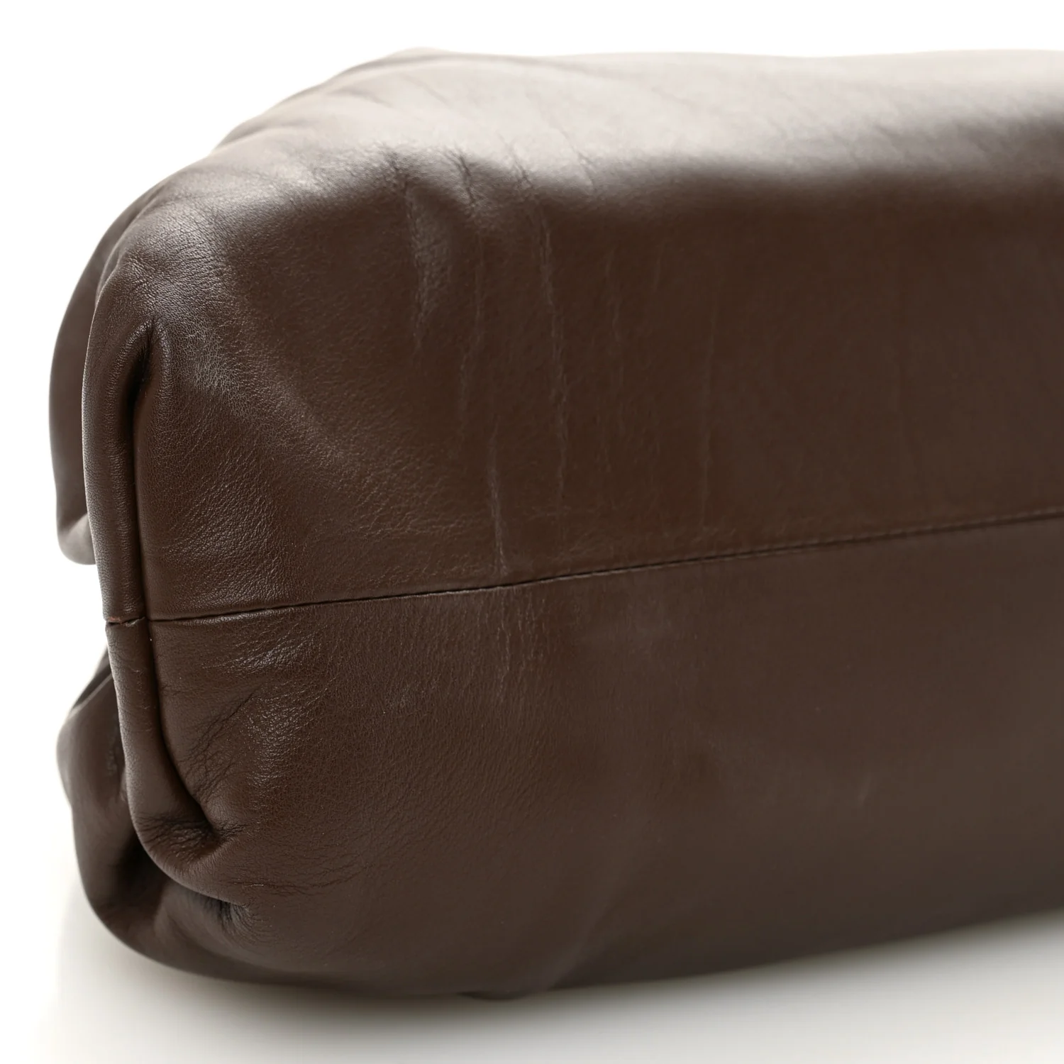 Smooth Butter Calf The Pouch Oversized Clutch Brownie - Image 9
