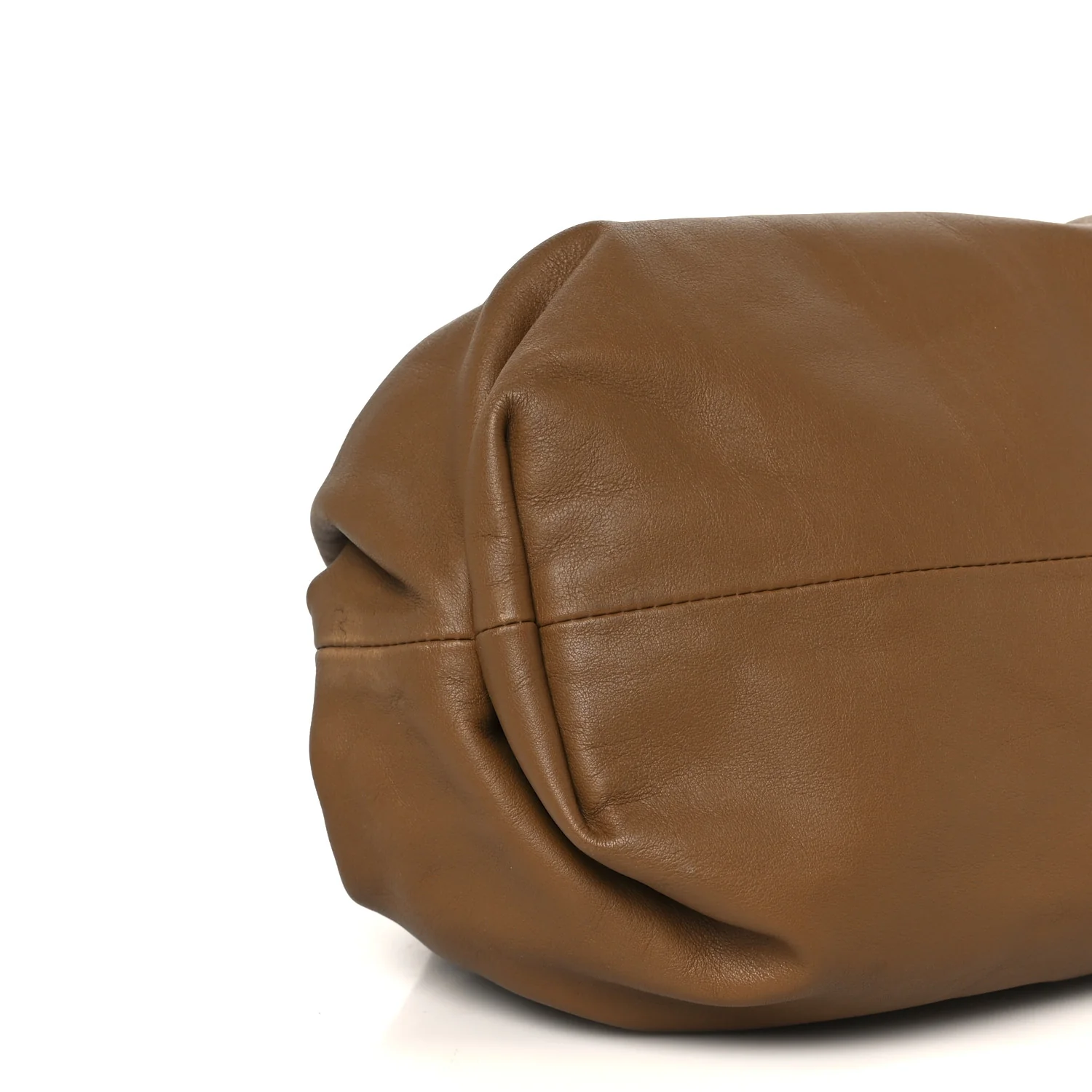 Smooth Butter Calf The Pouch Oversized Clutch Cammello - Image 12