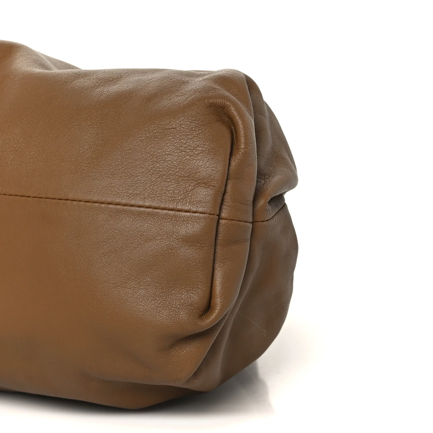 Smooth Butter Calf The Pouch Oversized Clutch Cammello - Image 13